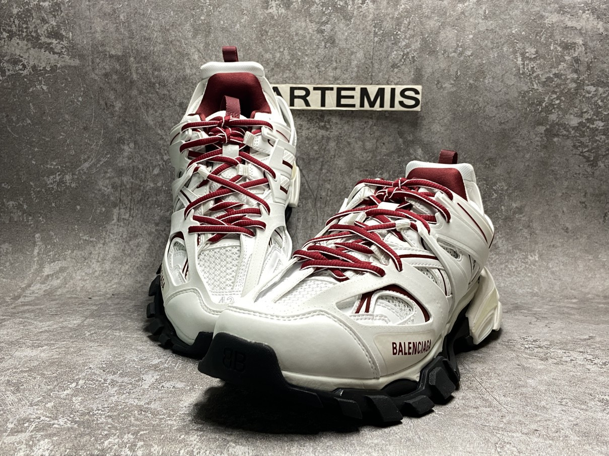 Balenciga Track White Burgundy