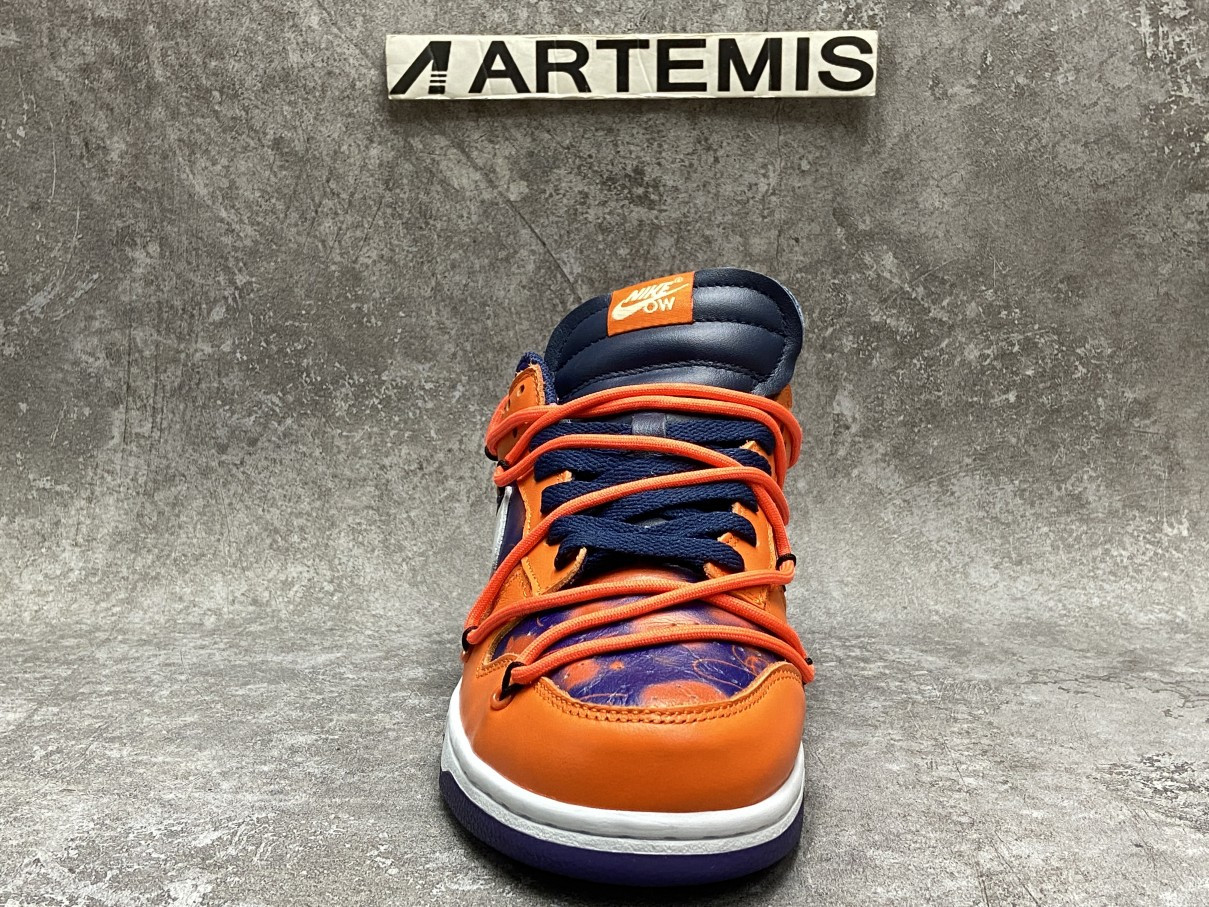 OFF WHITE x Nike Dunk Low x FL Orange Navy Blue White