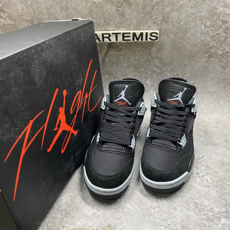 Air Jordan 4 Retro Black Canvas
