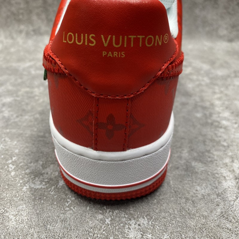 1V x Air Force 1 Low By Virgil Abloh White Red
