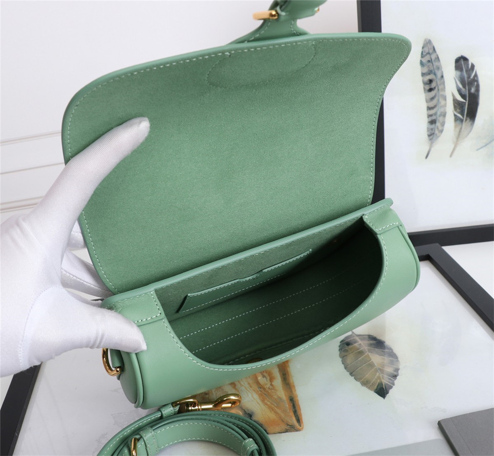 medium D*or bobby bag green box calfskin