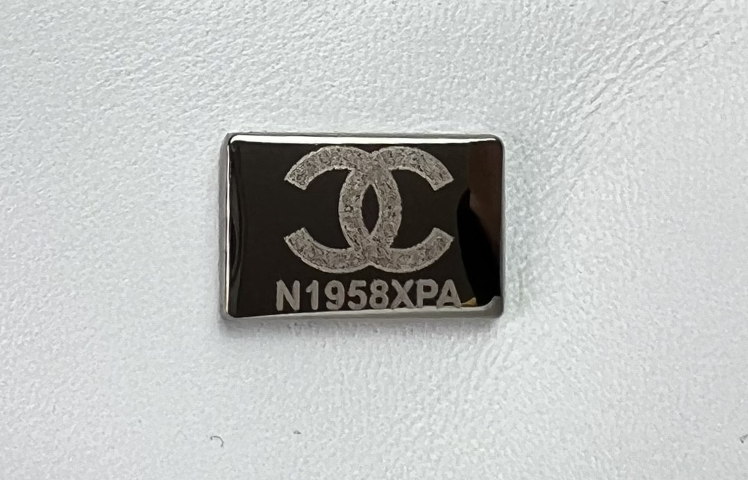 Ch*el mini classic 11.12 handbag tweed & silver-tone metal 4.7 × 7.8 × 2.3 in