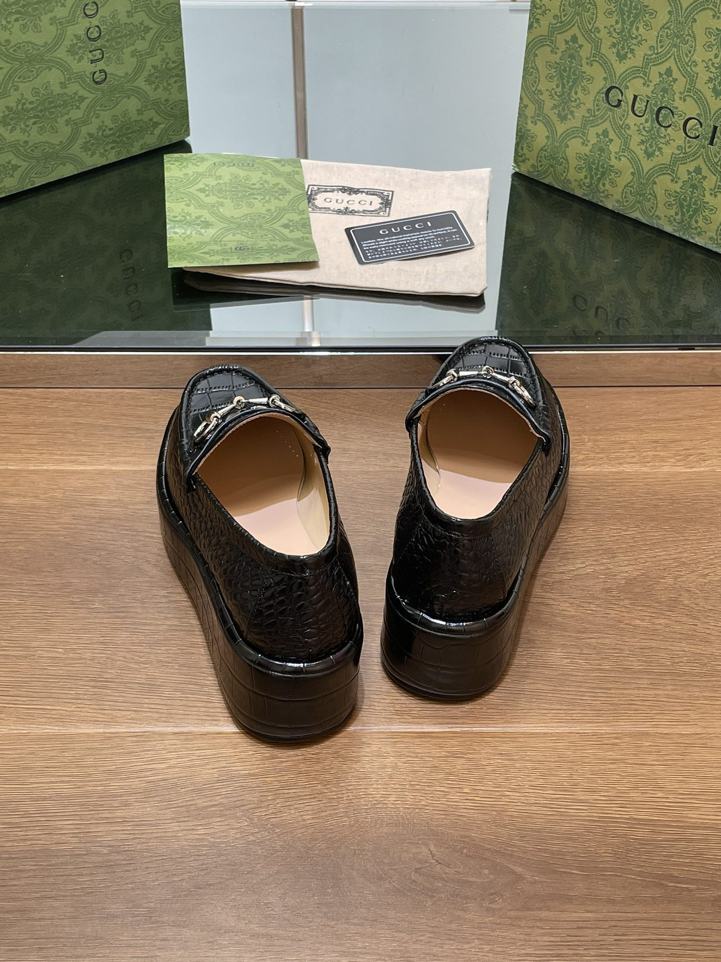 ua G*u*i horsebit wedge loafer