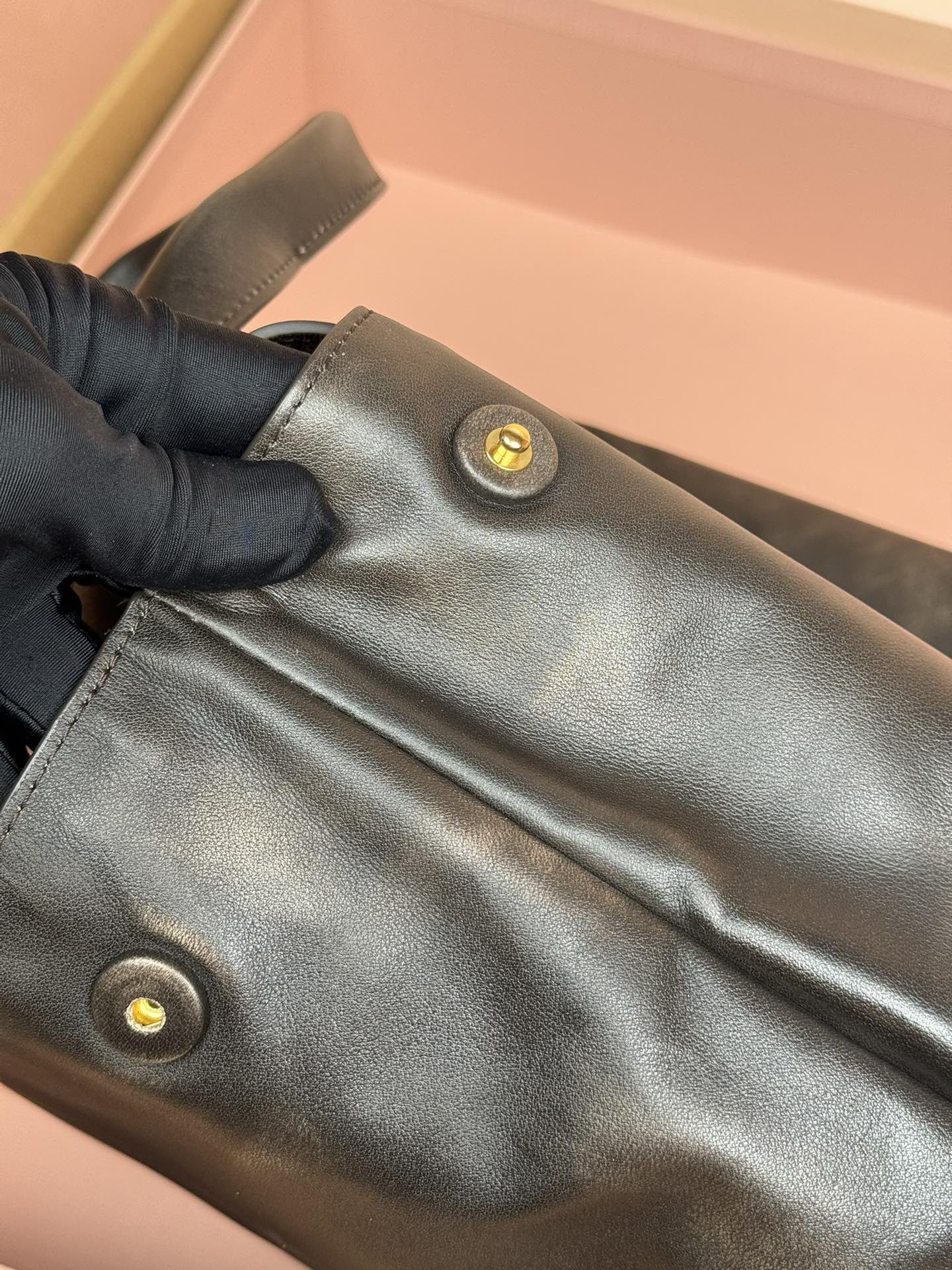 Miu Miu Leather Hobo Bag  39x38.5x11cm