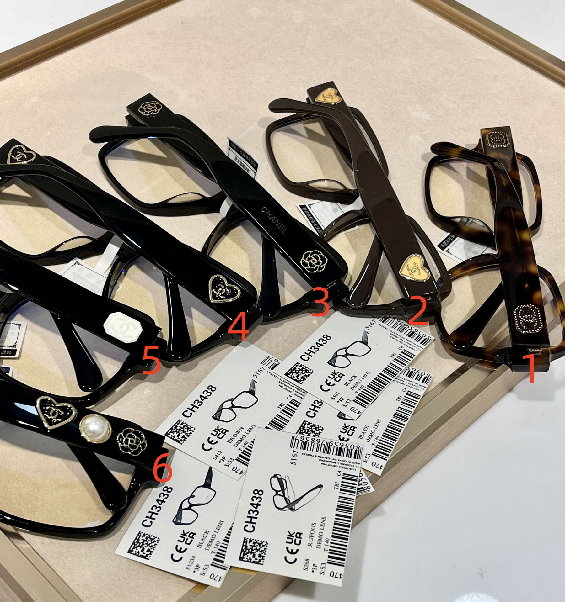 Ch*el glasses ch3438 56-17-145