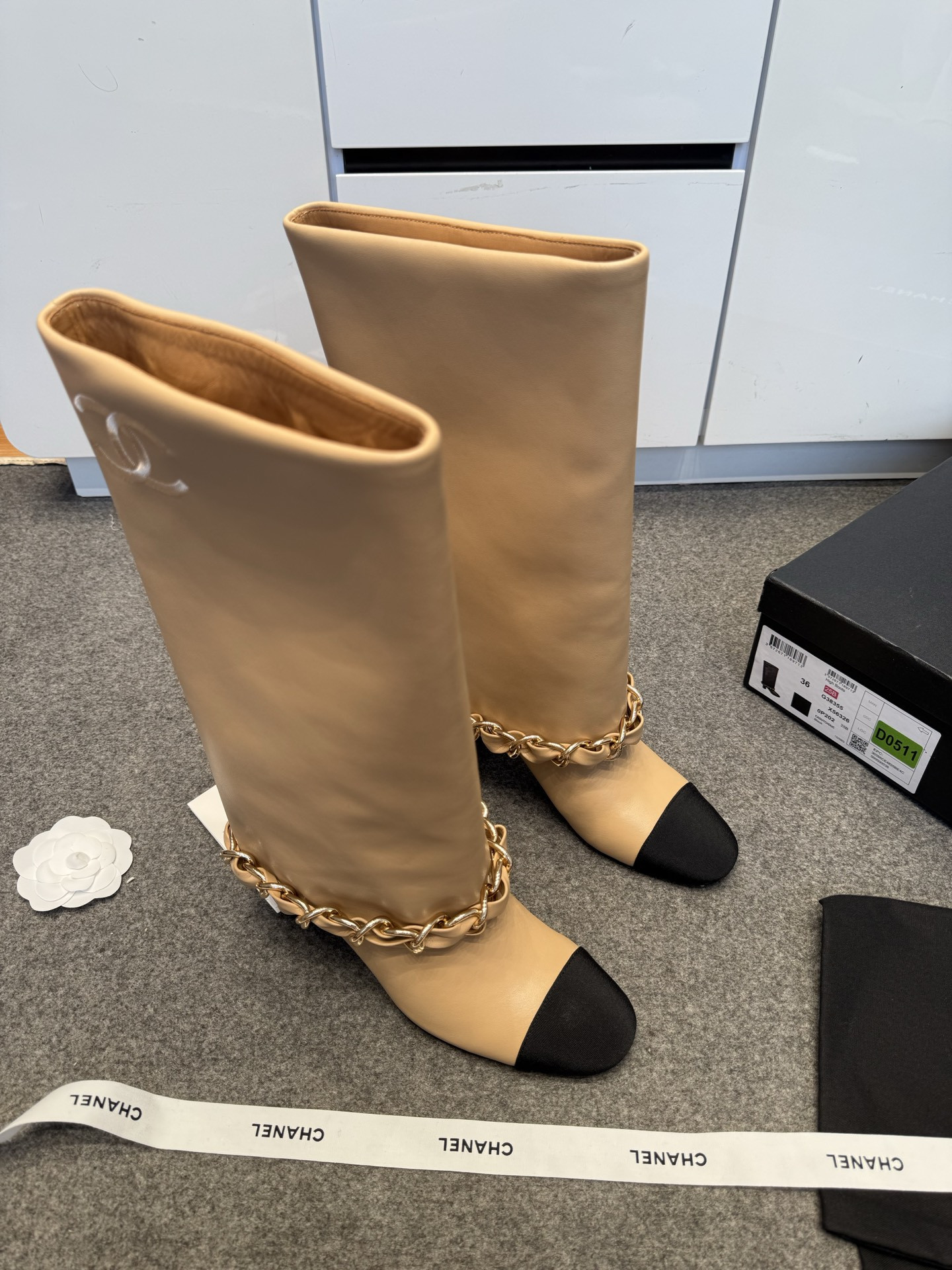 ua Ch*el high boots 5.5cm heel