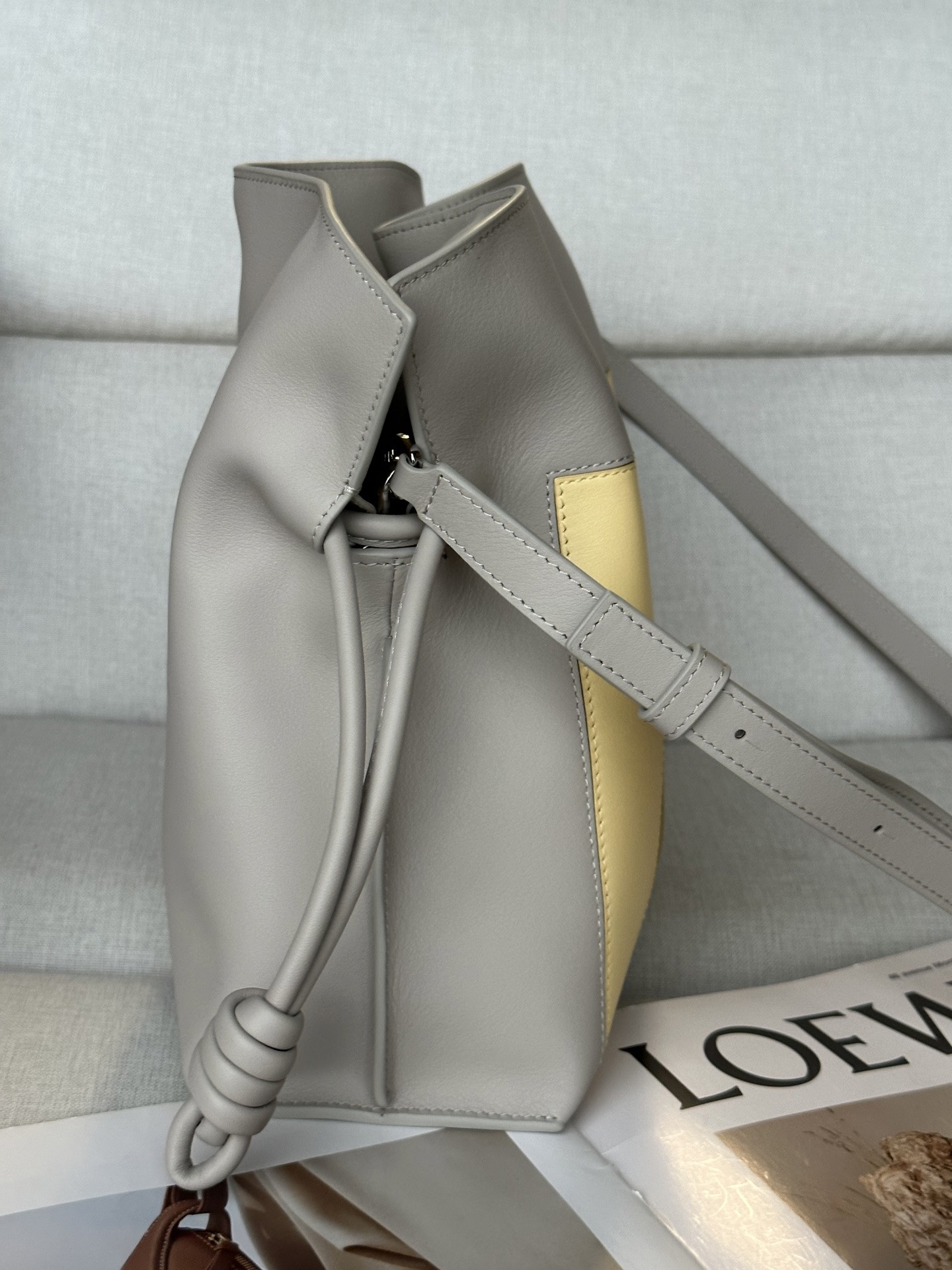 L0ew* x albers medium flamenco clutch in nappa calfskin 24.5x30x10.5cm