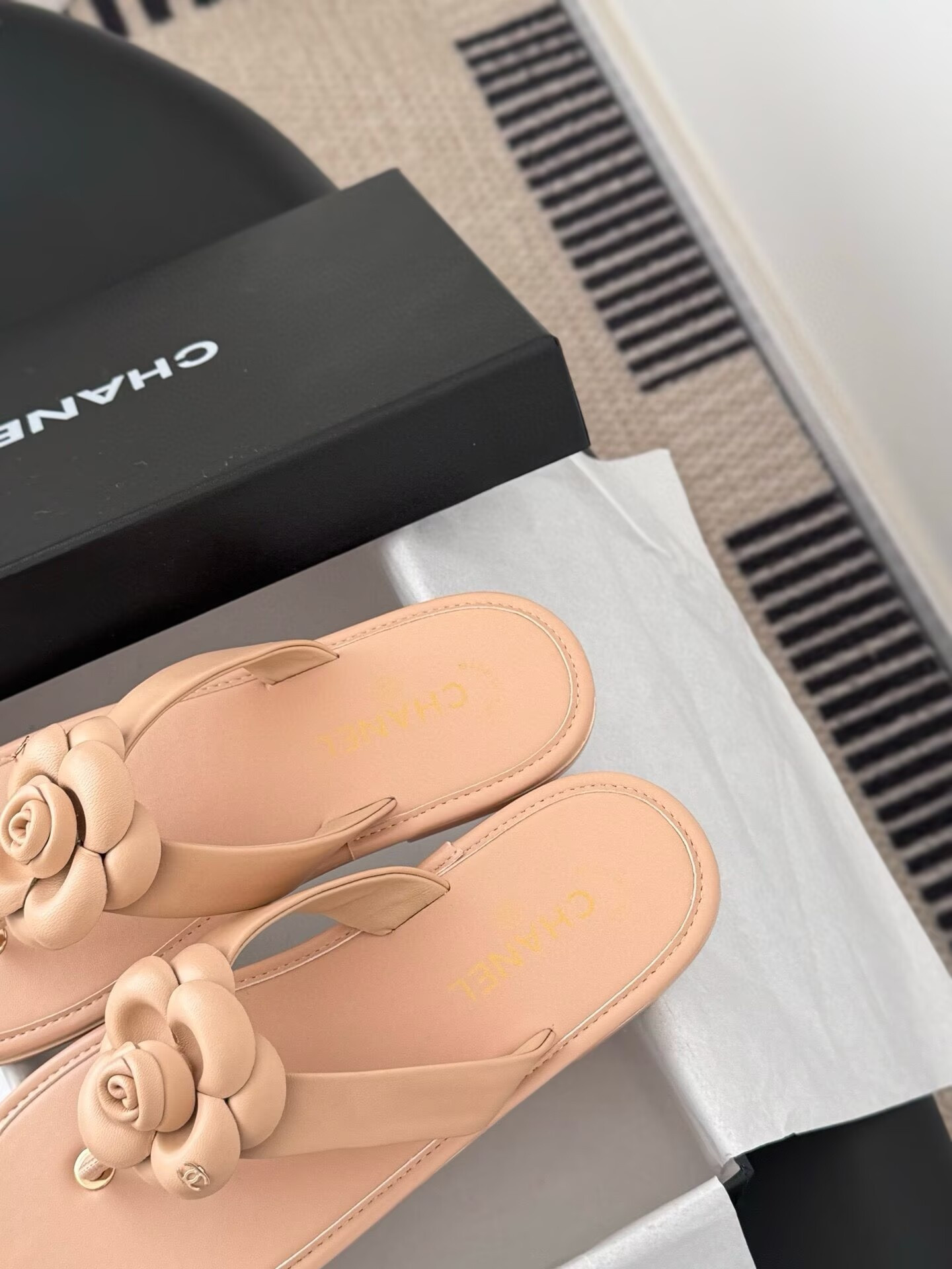 UA Chanel Thongs Slides