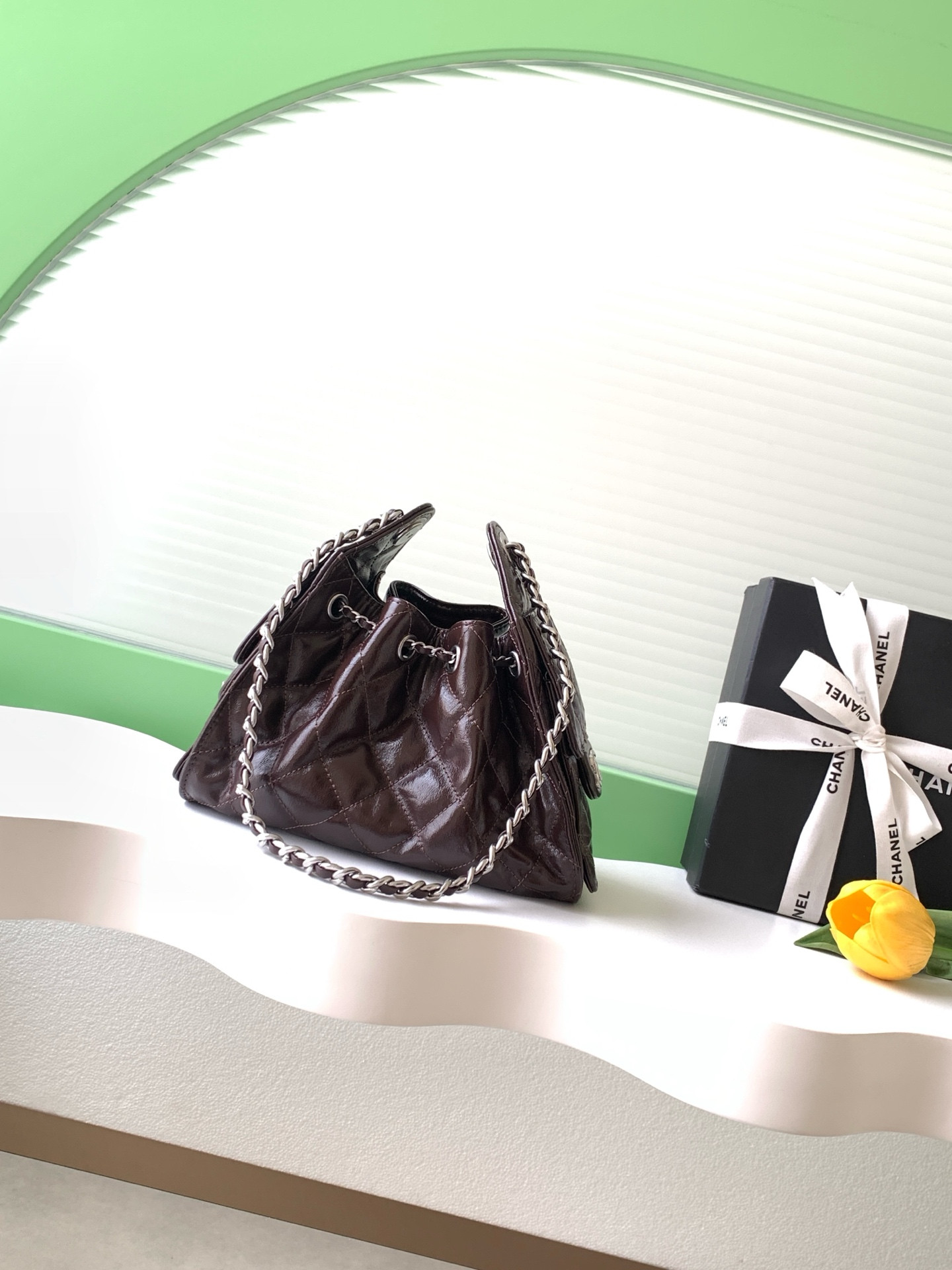 CHANEL 25C Bucket Bag 20x22x12.5cm