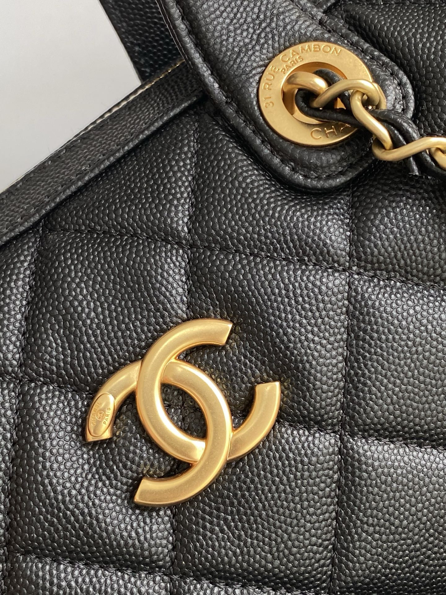 Chanel Large Bowling Bag AS5579 17x31x13cm