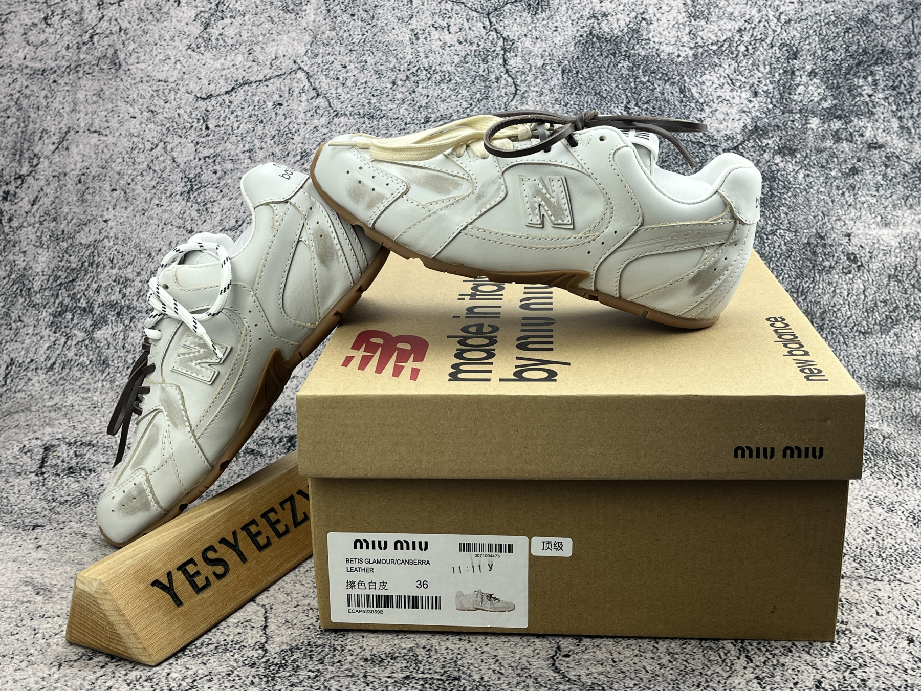 ua m1v m1v x new Ba1an*e 530 sl leather sneakers