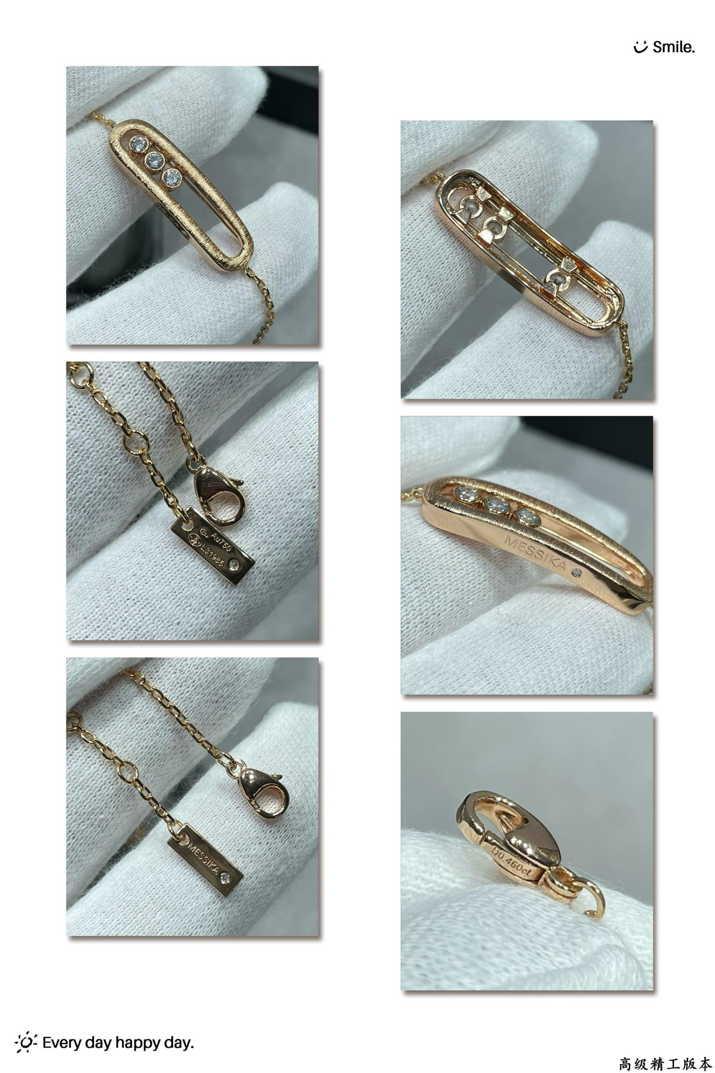 Mes1kaa move classique ciselé d1am0nds bracelet