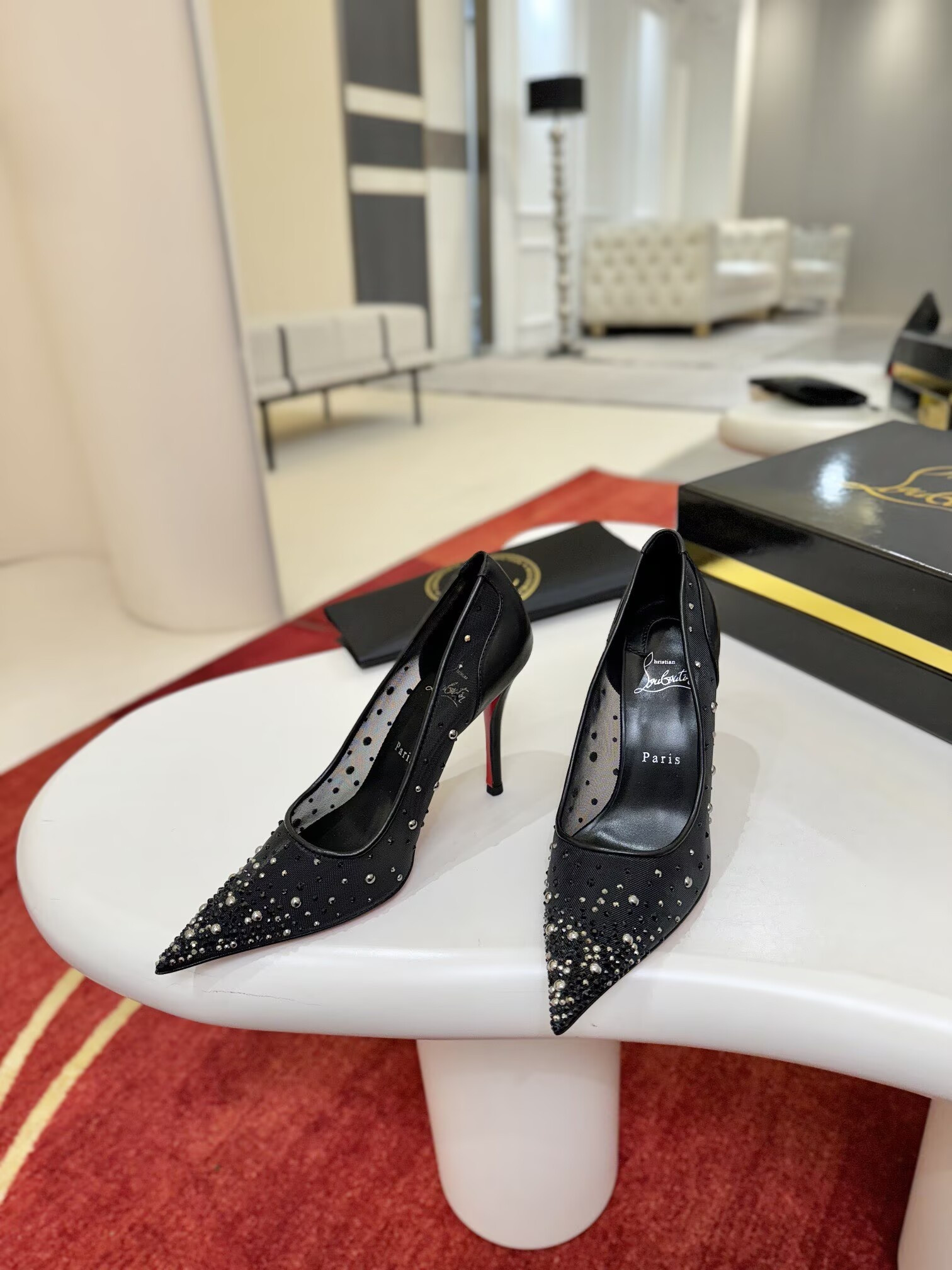 ua Chr1st1an louboutin miss z mesh pumps 8.5cm heel