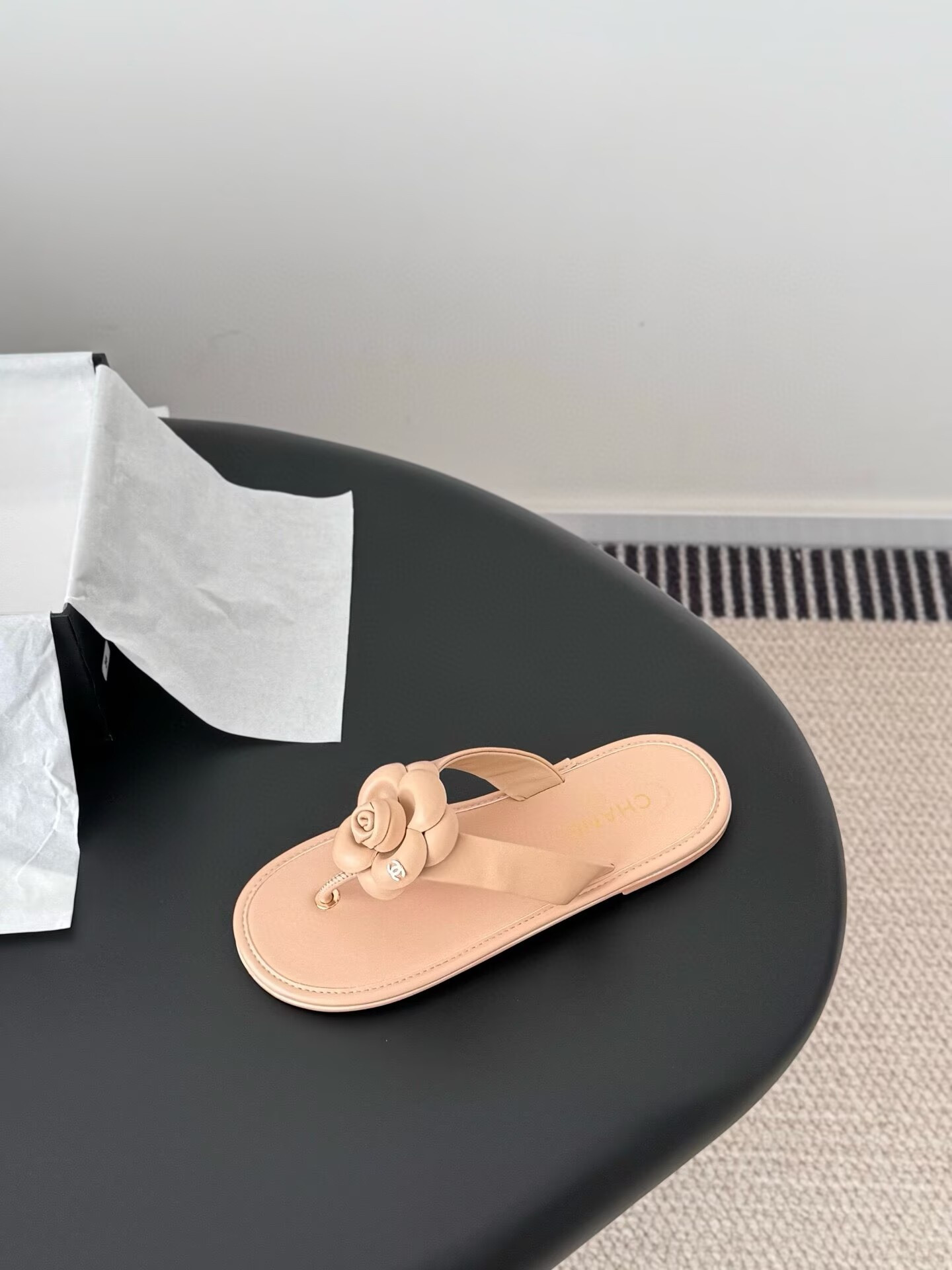 UA Chanel Thongs Slides