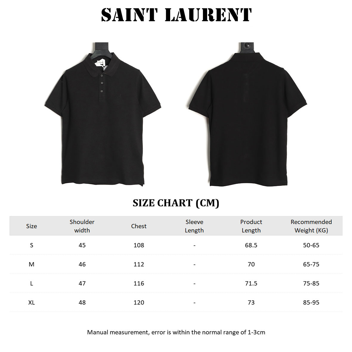 Sa1nt Lau*nt y51 short-sleeved polo shirt