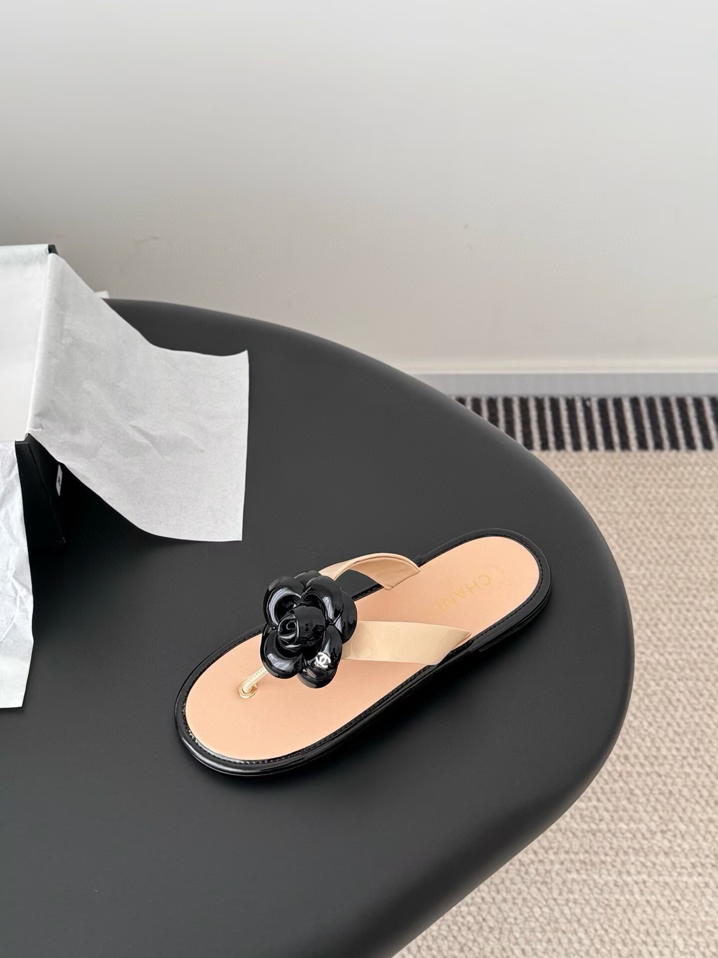 UA Chanel Thongs Slides