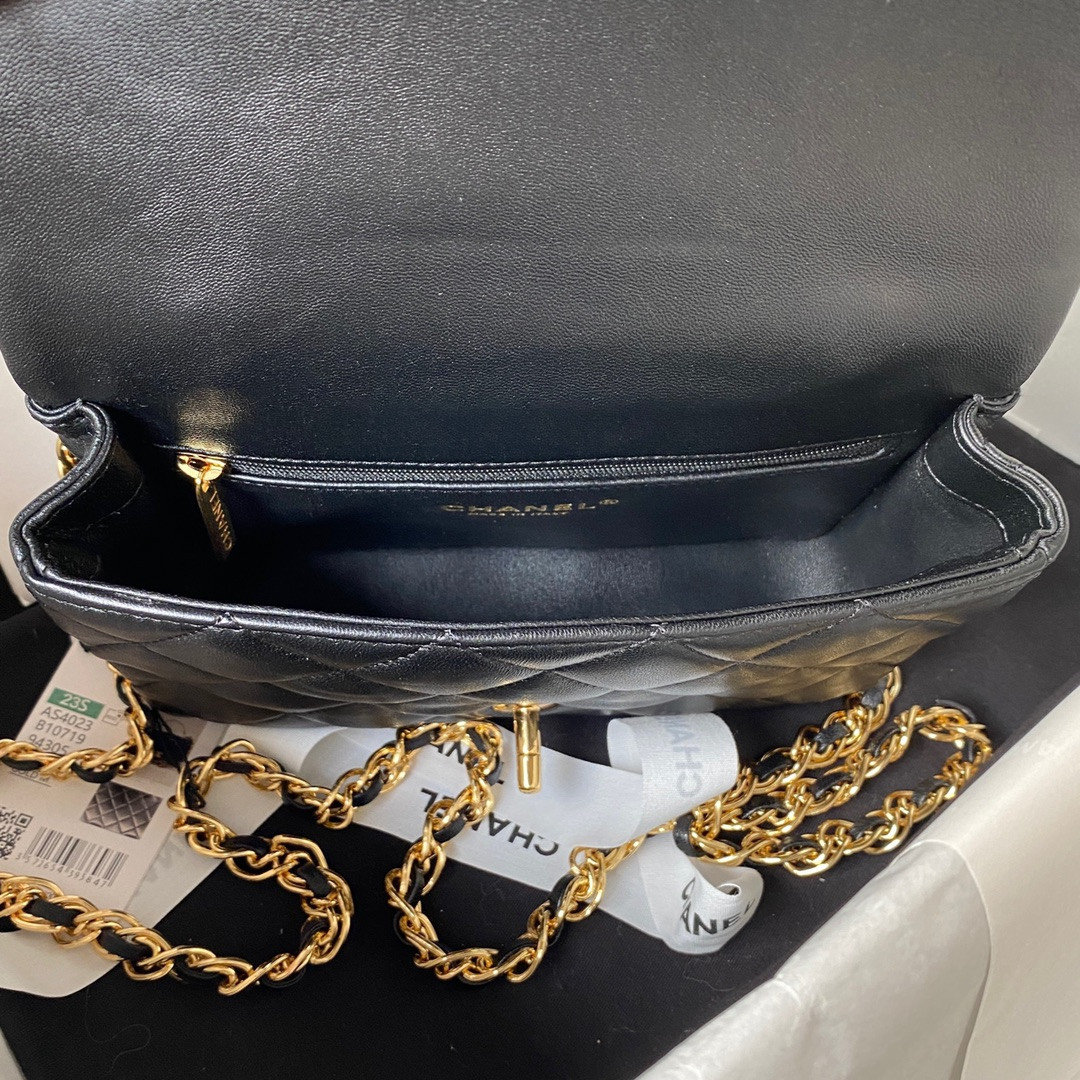 Chanel Flap Handbag 13x21x8cm