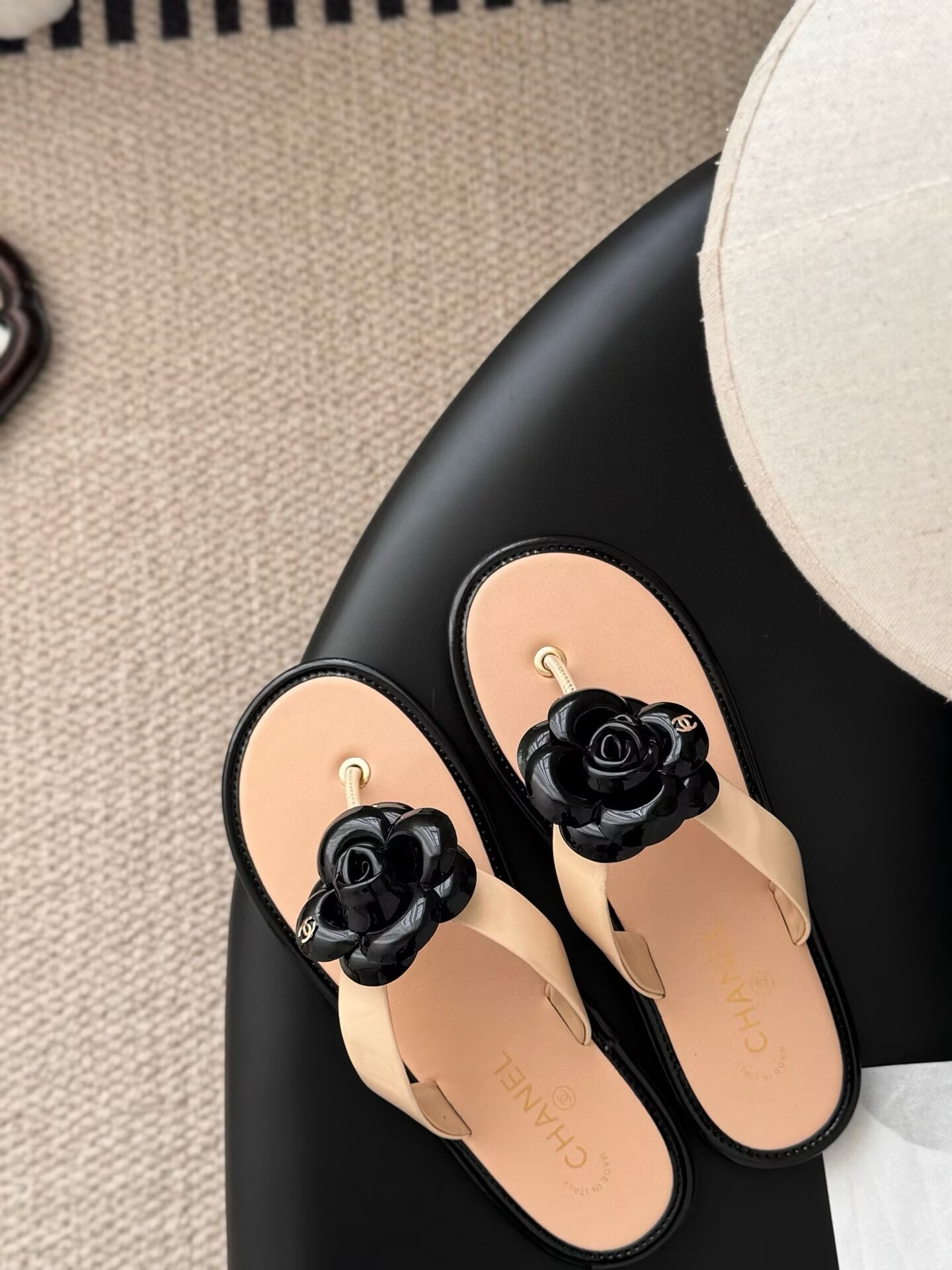 UA Chanel Thongs Slides