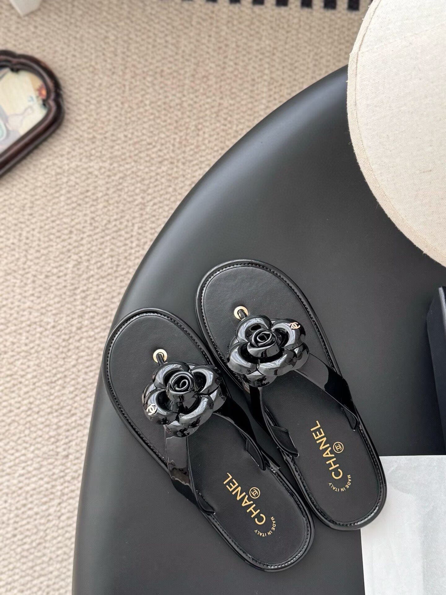 UA Chanel Thongs Slides