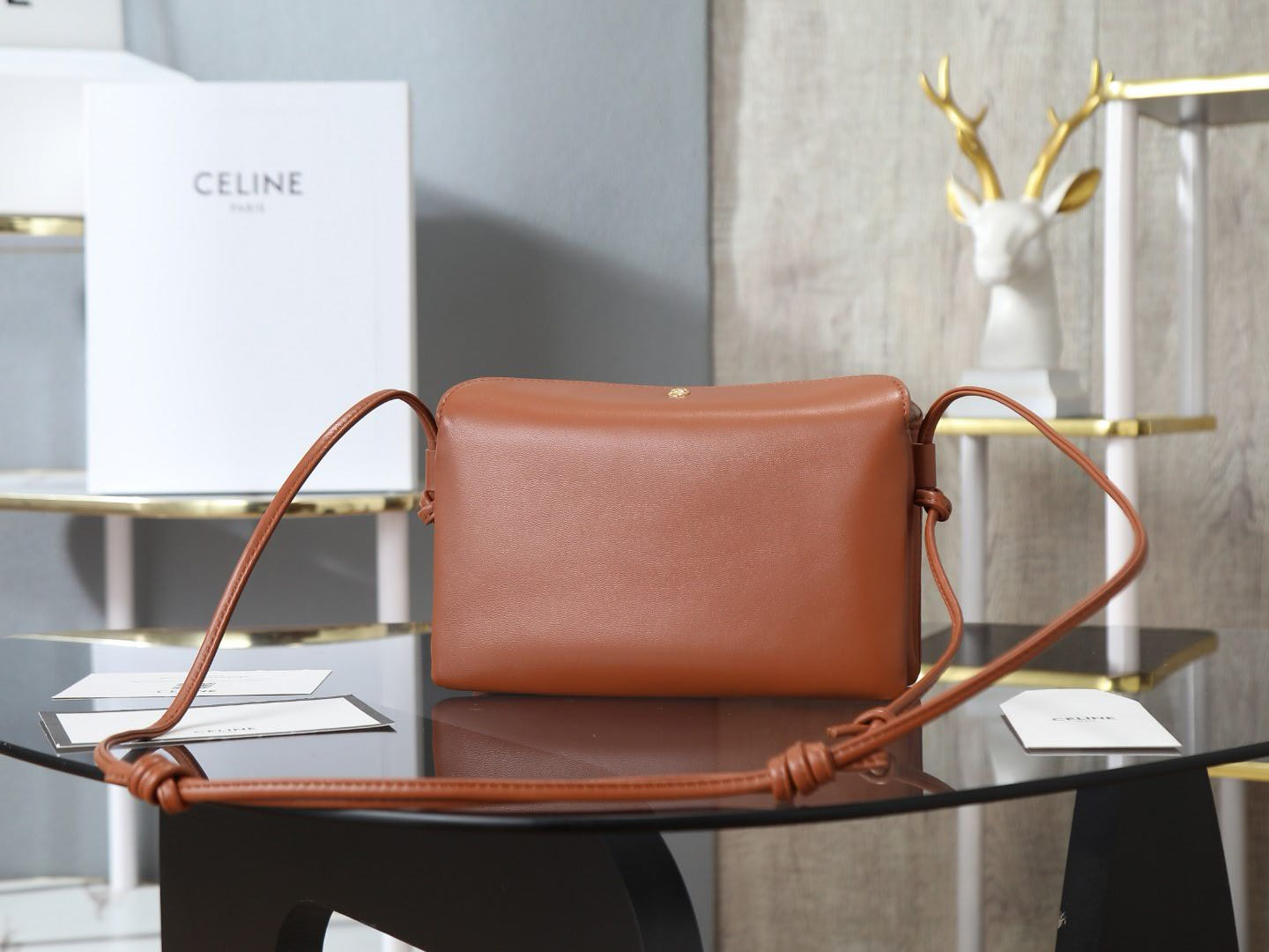 Celine TRIO FLAP IN Smooth Lambskin 22.5x13x3.5cm