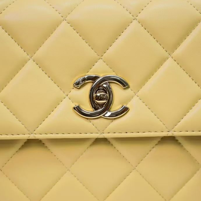 CHANEL FLAP BAG WITH TOP HANDLE 17x25x12cm