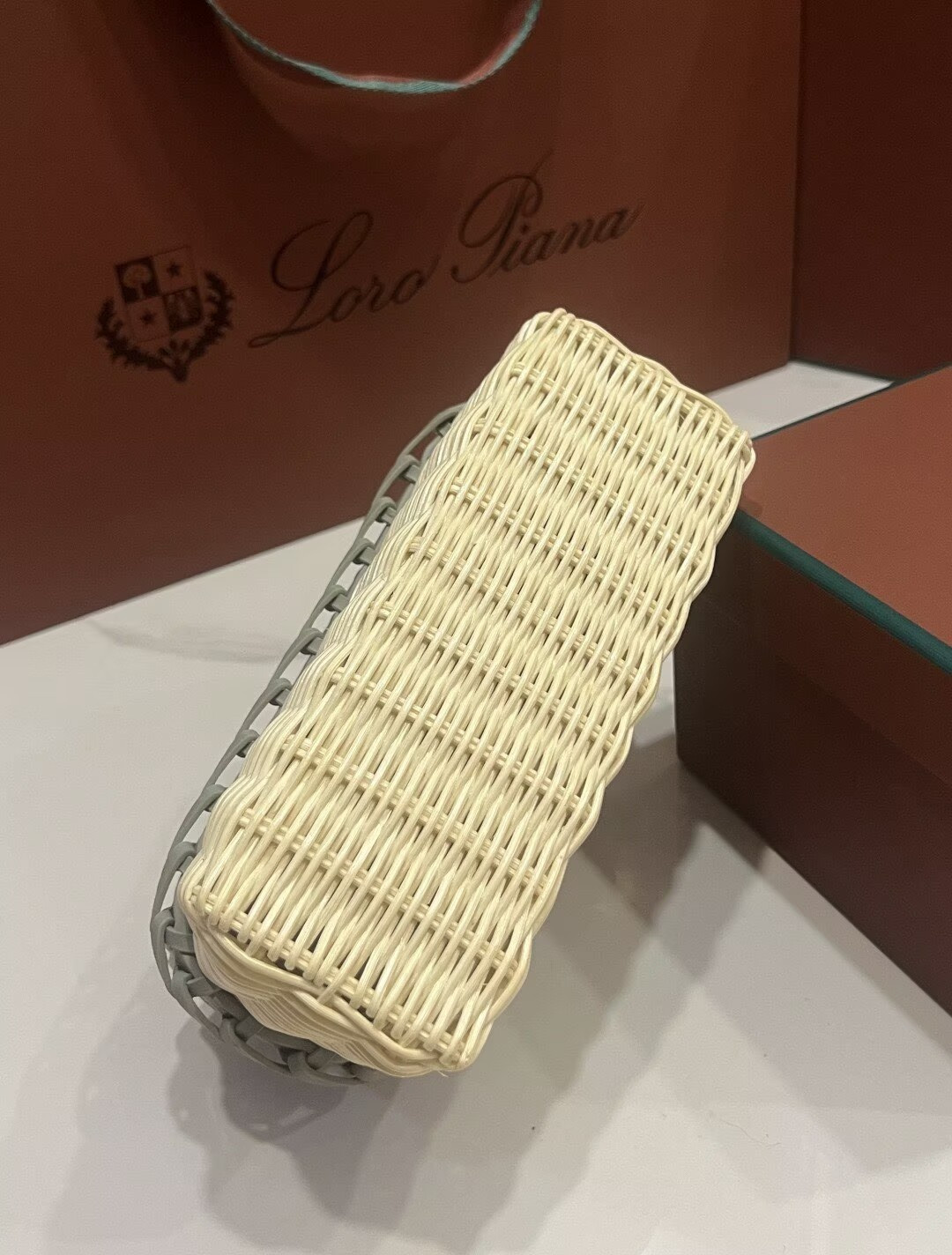 Loro Piana Extra Pocket L19 Wicker Bag 19 x 11.5 x 7cm