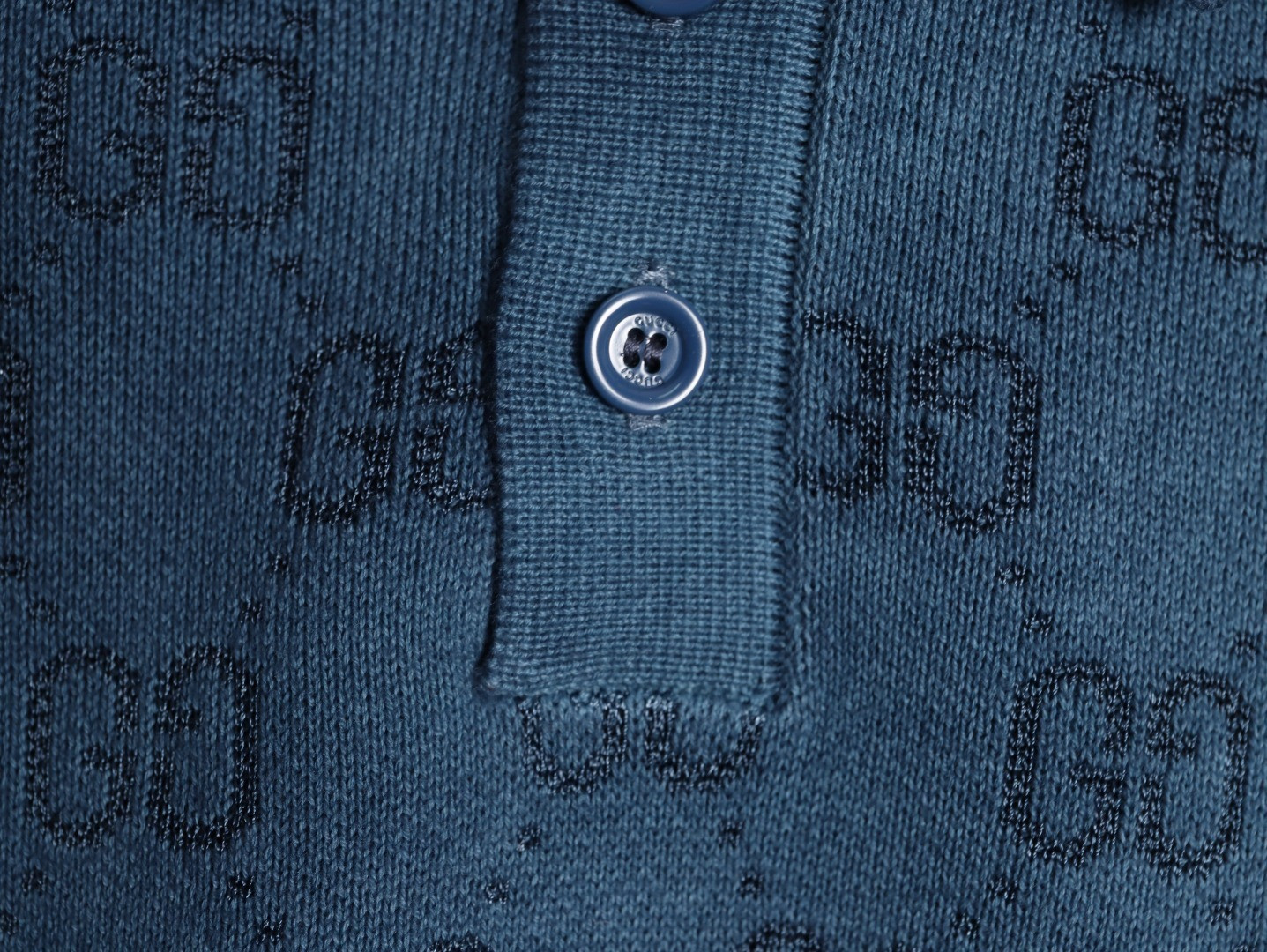 Gvc*1 knitting short-sleeved polo shirt