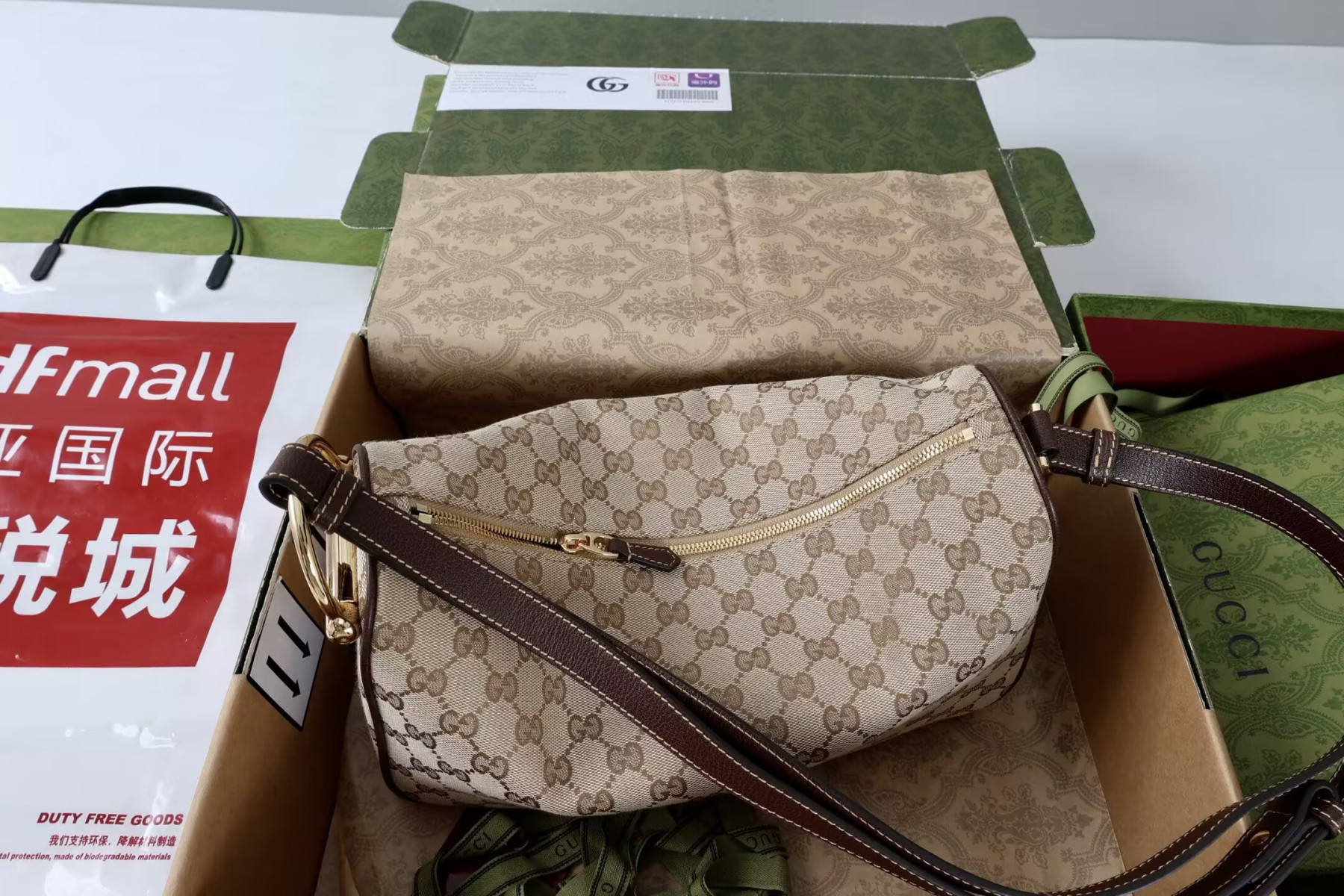 Gvc*1 half horsebit medium shoulder bag without box 31.5x17x12cm