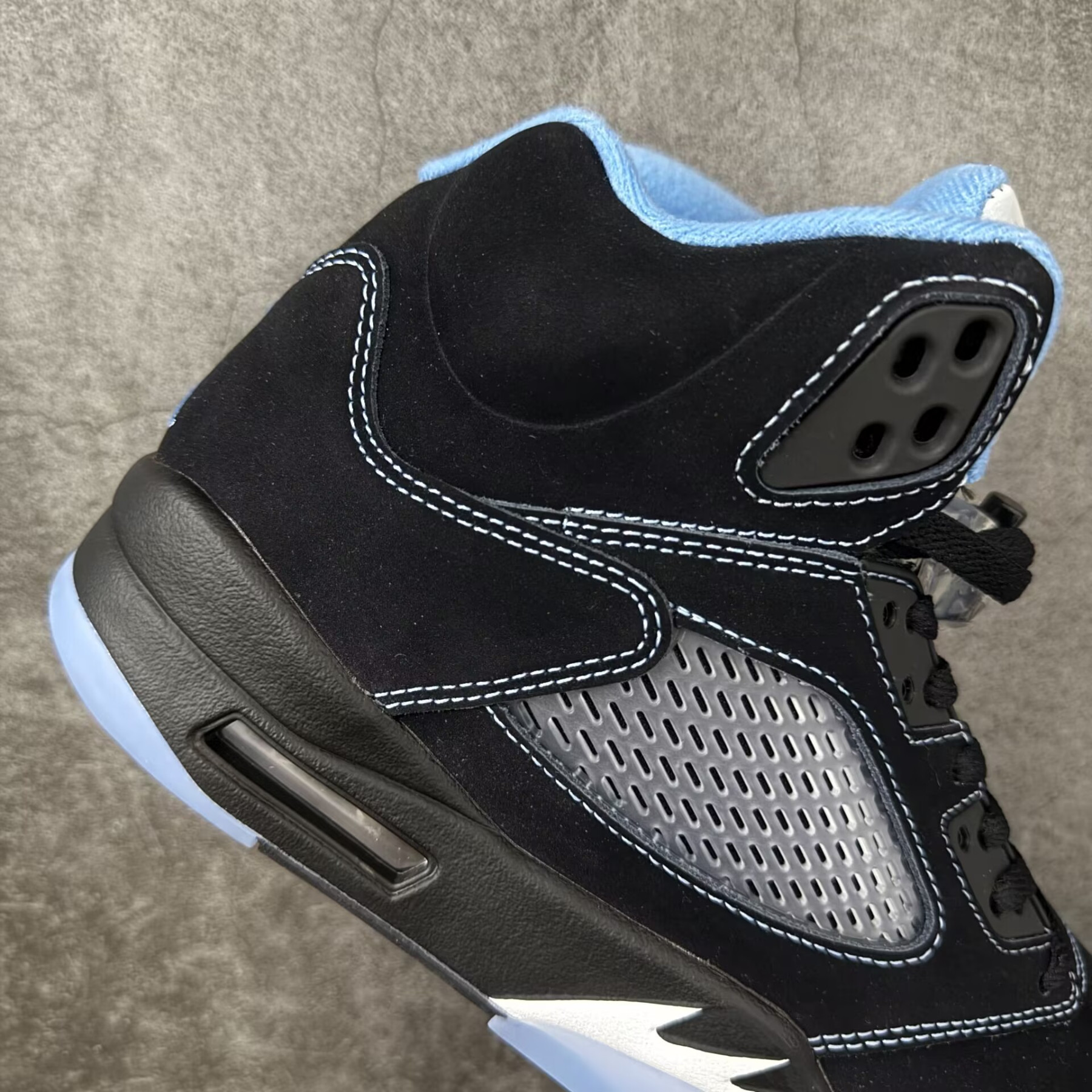 UA Jordan 5 Retro Black University Blue