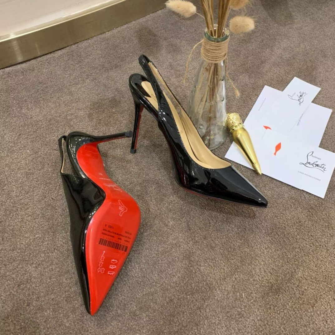 ua chr1st1an louboutin kate sling 100 mm slingback pumps(cusT0mized, no exchange no return, about 15 days)