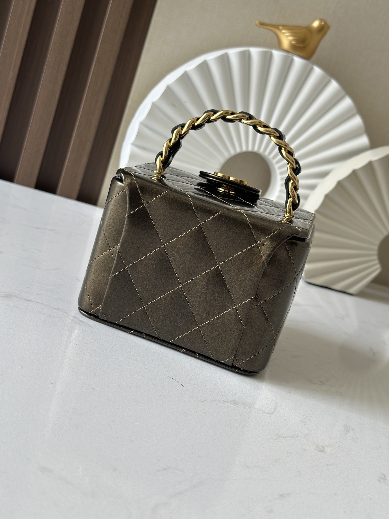Chanel Vintage Cosmetic Bag 11x9.5x8.5cm