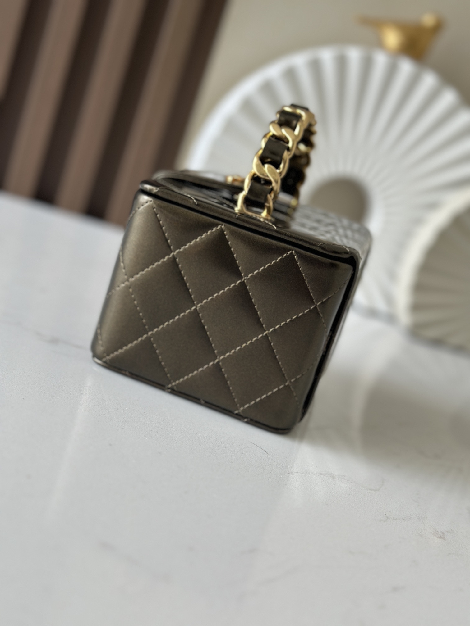 Chanel Vintage Cosmetic Bag 11x9.5x8.5cm