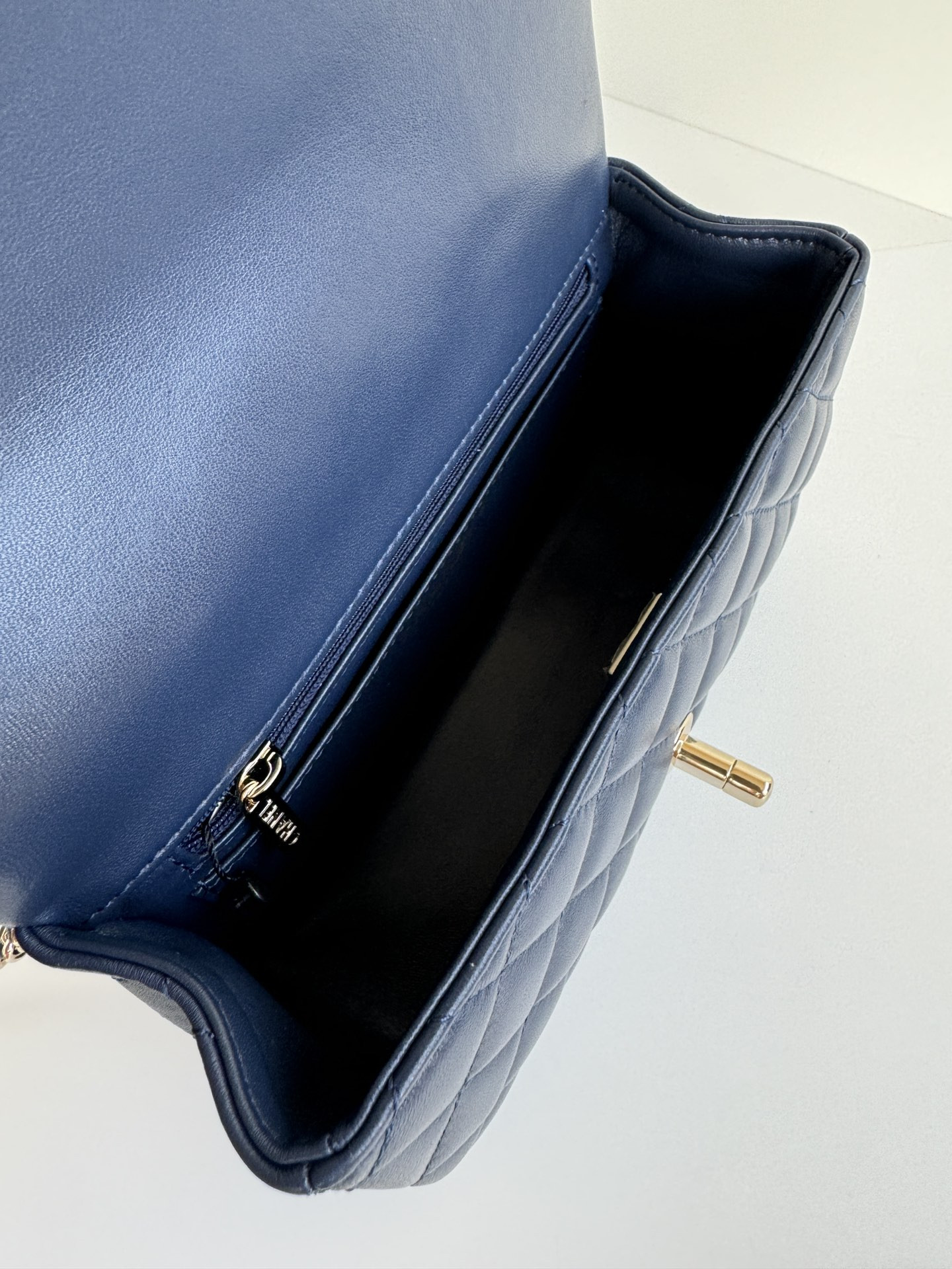 CHANEL Mini CF handle Royal Blue 20x12x6cm