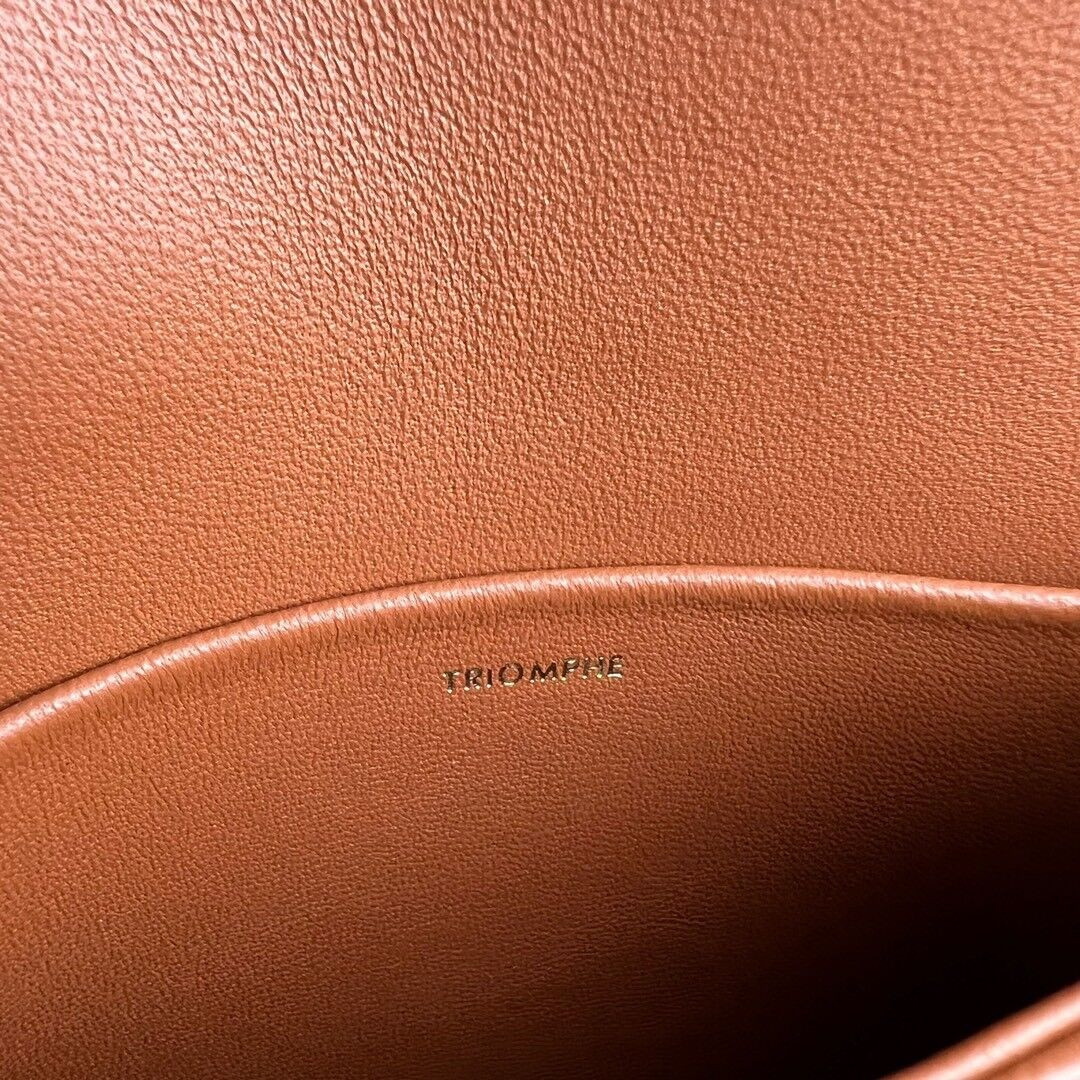 Ce1i*e TEEN TRIOMPHE BAG IN TEXTILE AND CALFSKIN 18.5x13.5x7cm