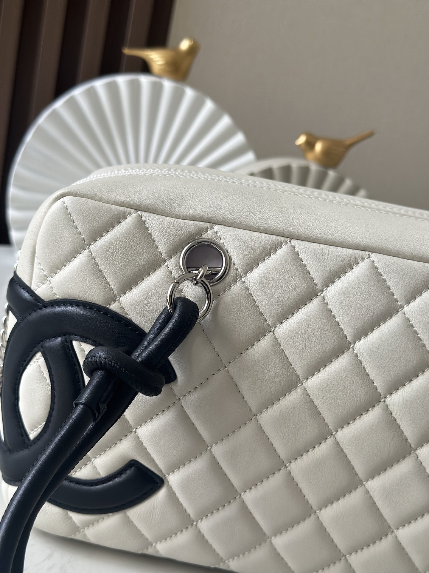 Chanel Ligne Cambon Bowling Bag AS3327 15x27x10cm