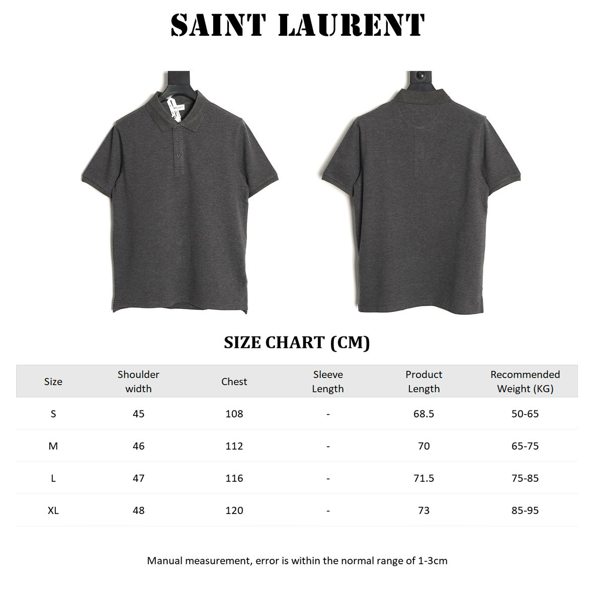 Sa1nt Lau*nt y51 short-sleeved polo shirt