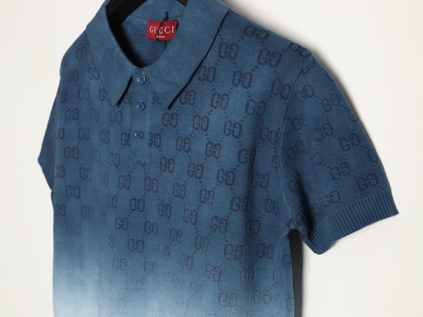 Gvc*1 knitting short-sleeved polo shirt