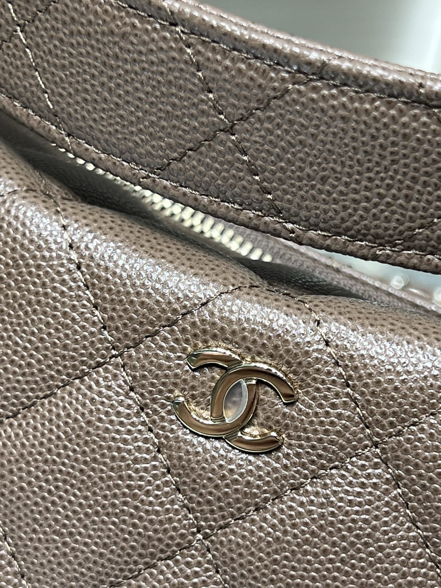 Chanel Clutch with chain Light Gold Hardware AP5094 15x22x6cm