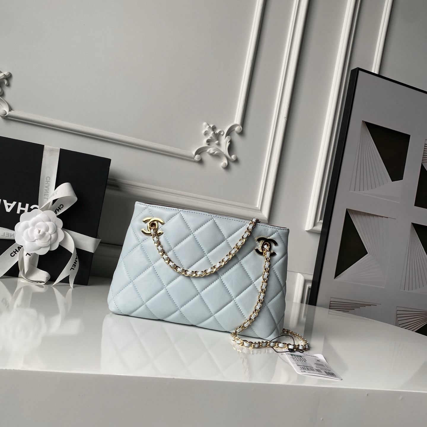 CHANEL Chain Shopping Tote Bag AS6248 24.5x16x7.5cm