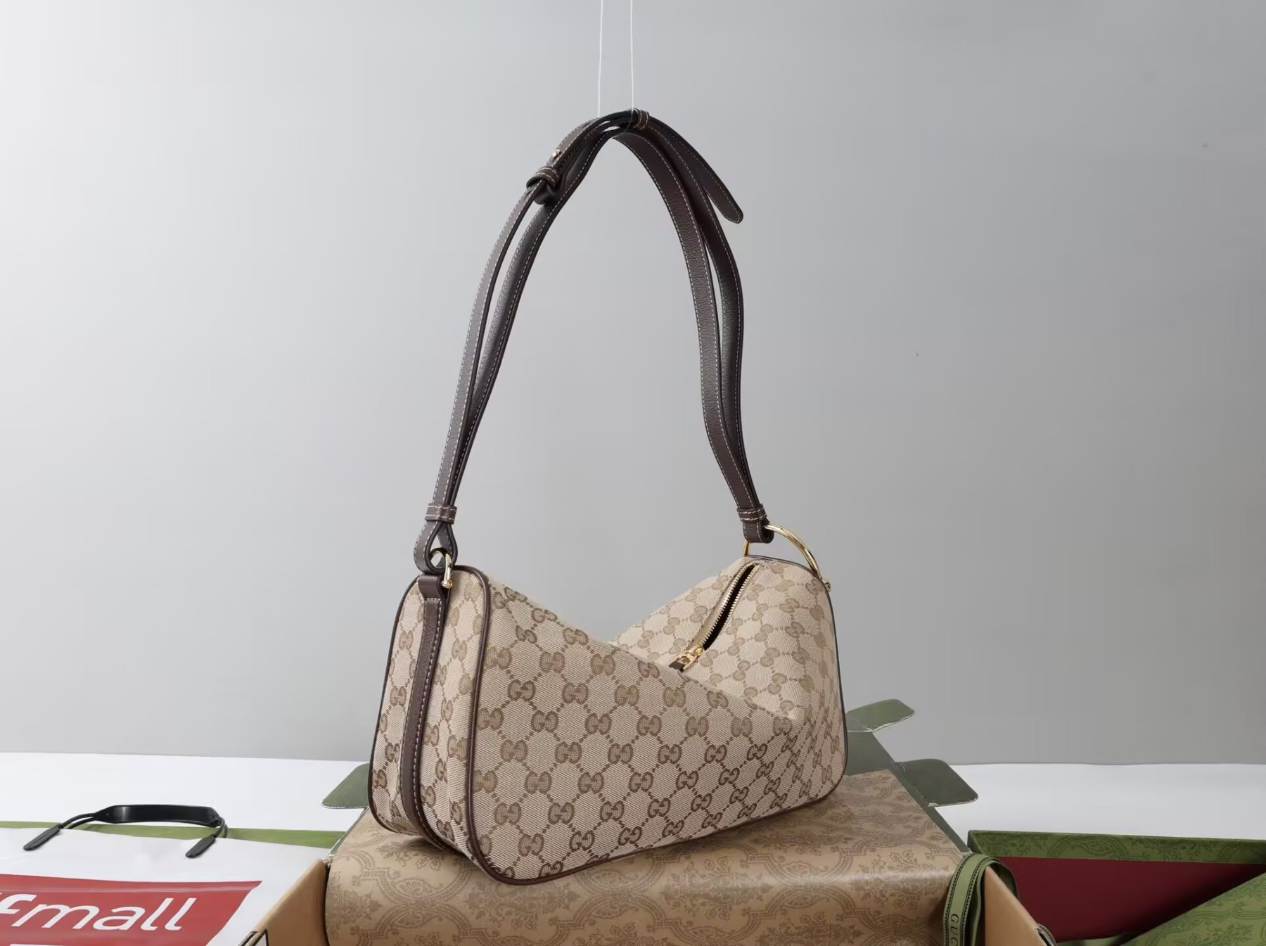 Gvc*1 half horsebit medium shoulder bag without box 31.5x17x12cm