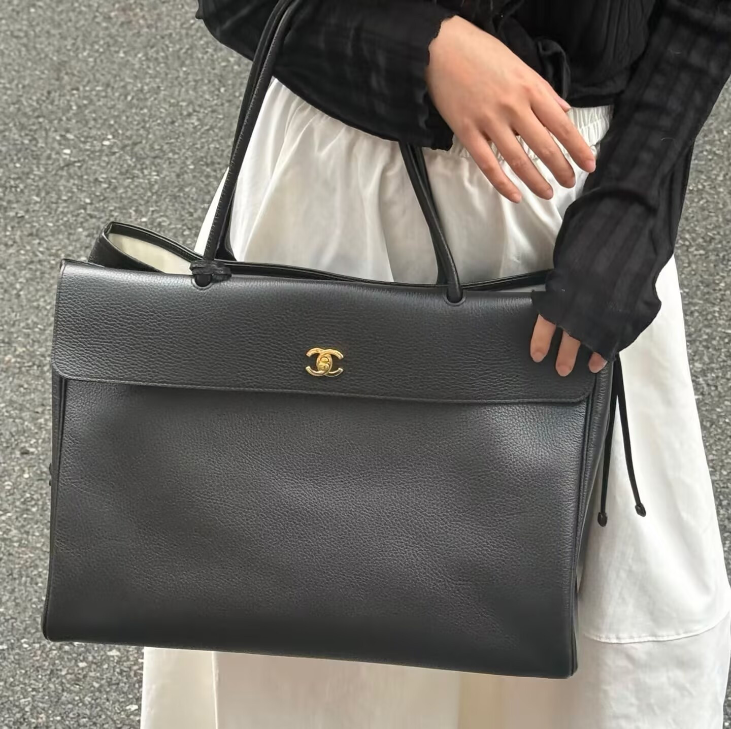 Chanel Large Shopping Bag Grained Calfskin & Gold-Tone Metal AS6289 33x43x17.5cm