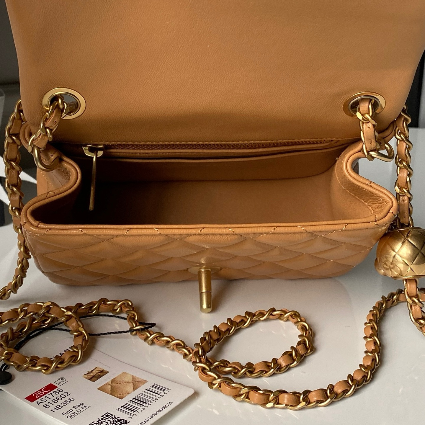 Ch**el MINI FLAP BAG 13.5x17x8cm