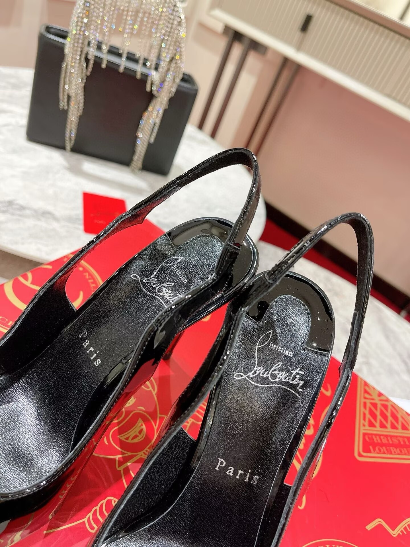 ua chr1st1an louboutin hot chick sling 100 mm slingback pumps(cusT0mized, no exchange no return, about 15 days)