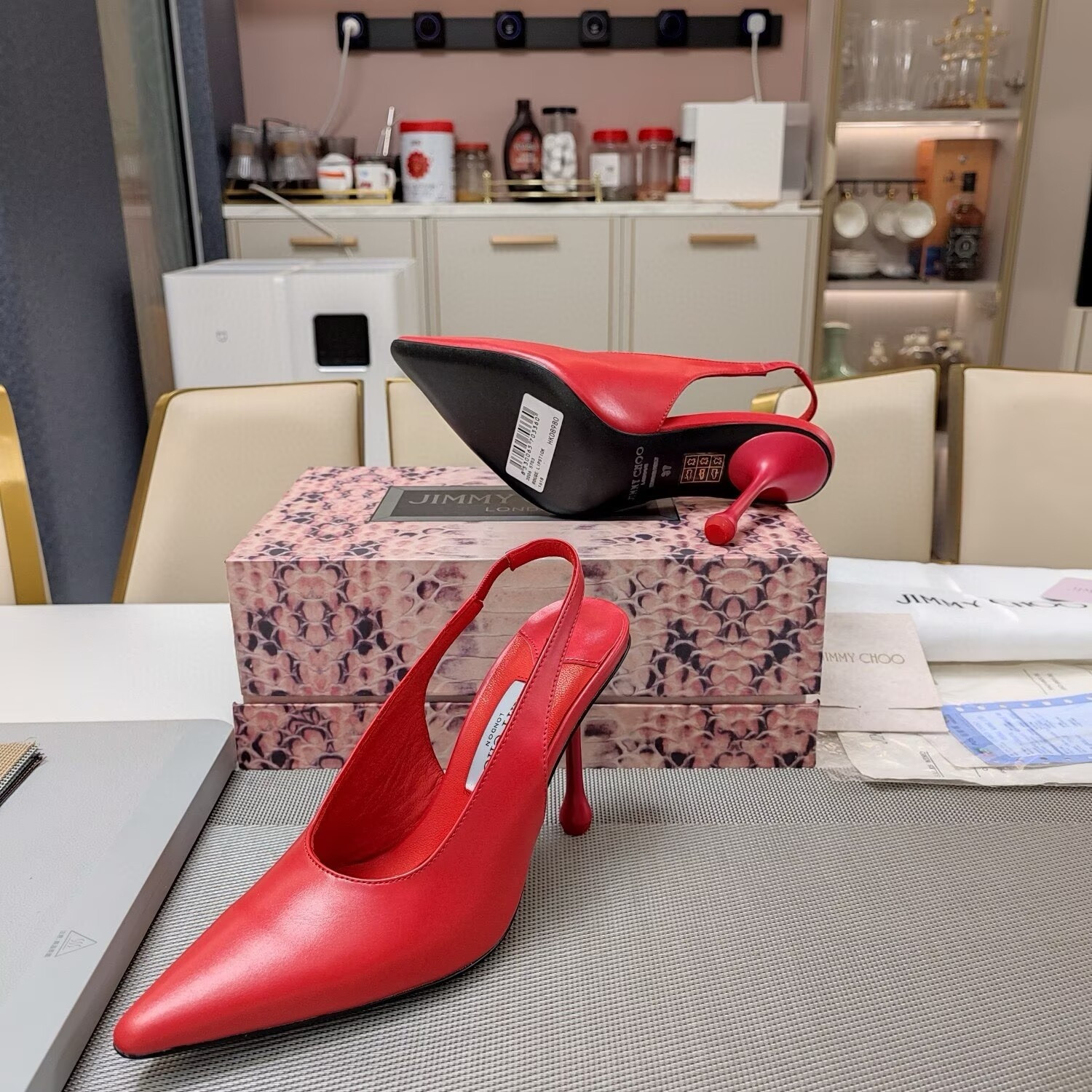 ua J1m*y Ch00 leather pumps 100mm