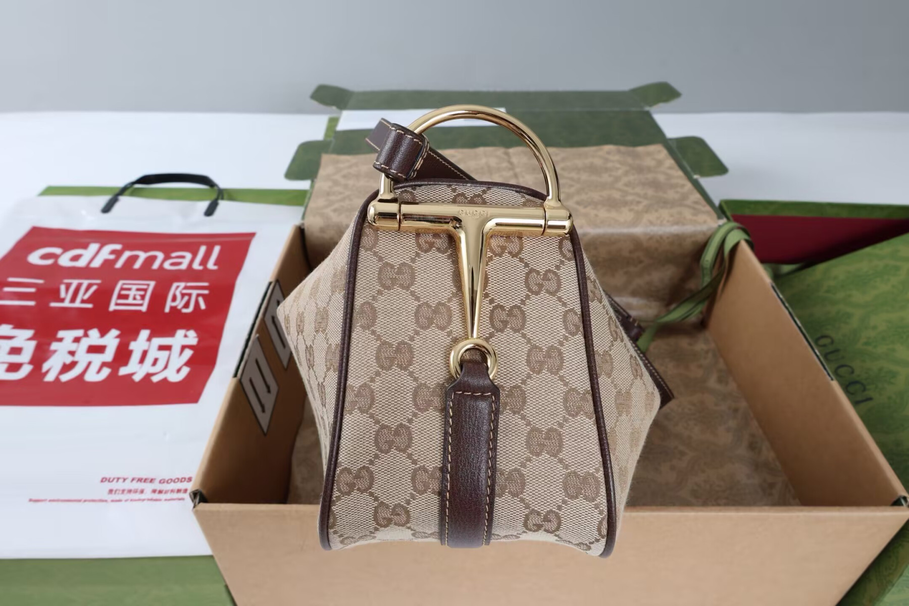 Gvc*1 half horsebit medium shoulder bag without box 31.5x17x12cm
