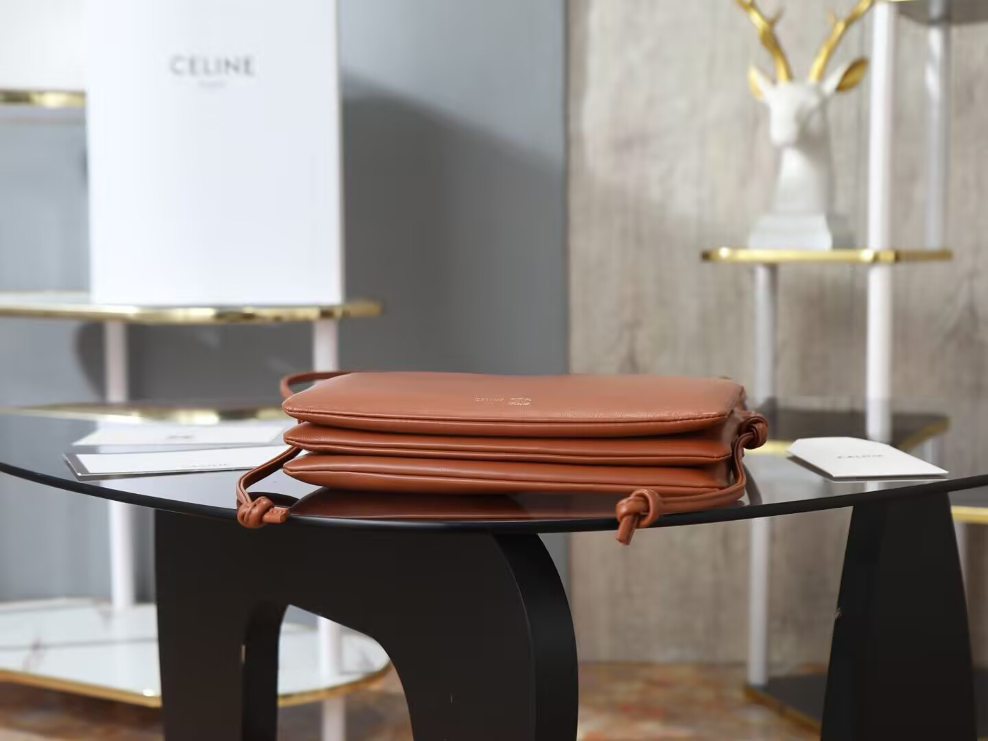 Celine TRIO FLAP IN Smooth Lambskin 22.5x13x3.5cm