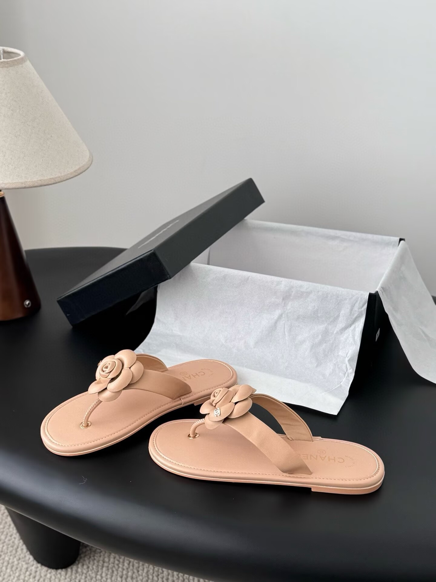 UA Chanel Thongs Slides