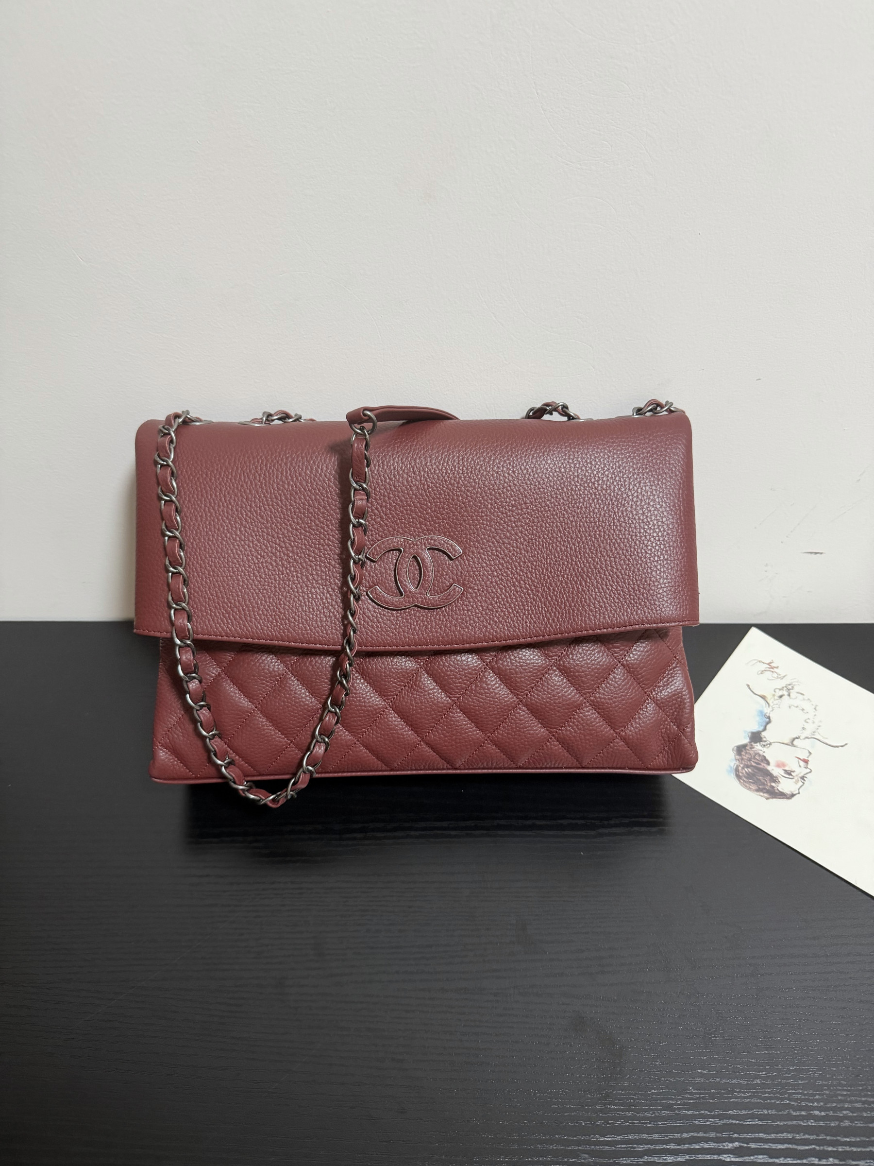 Chanel Hampton Flap Handbag AS7095 32x19x7.5cm