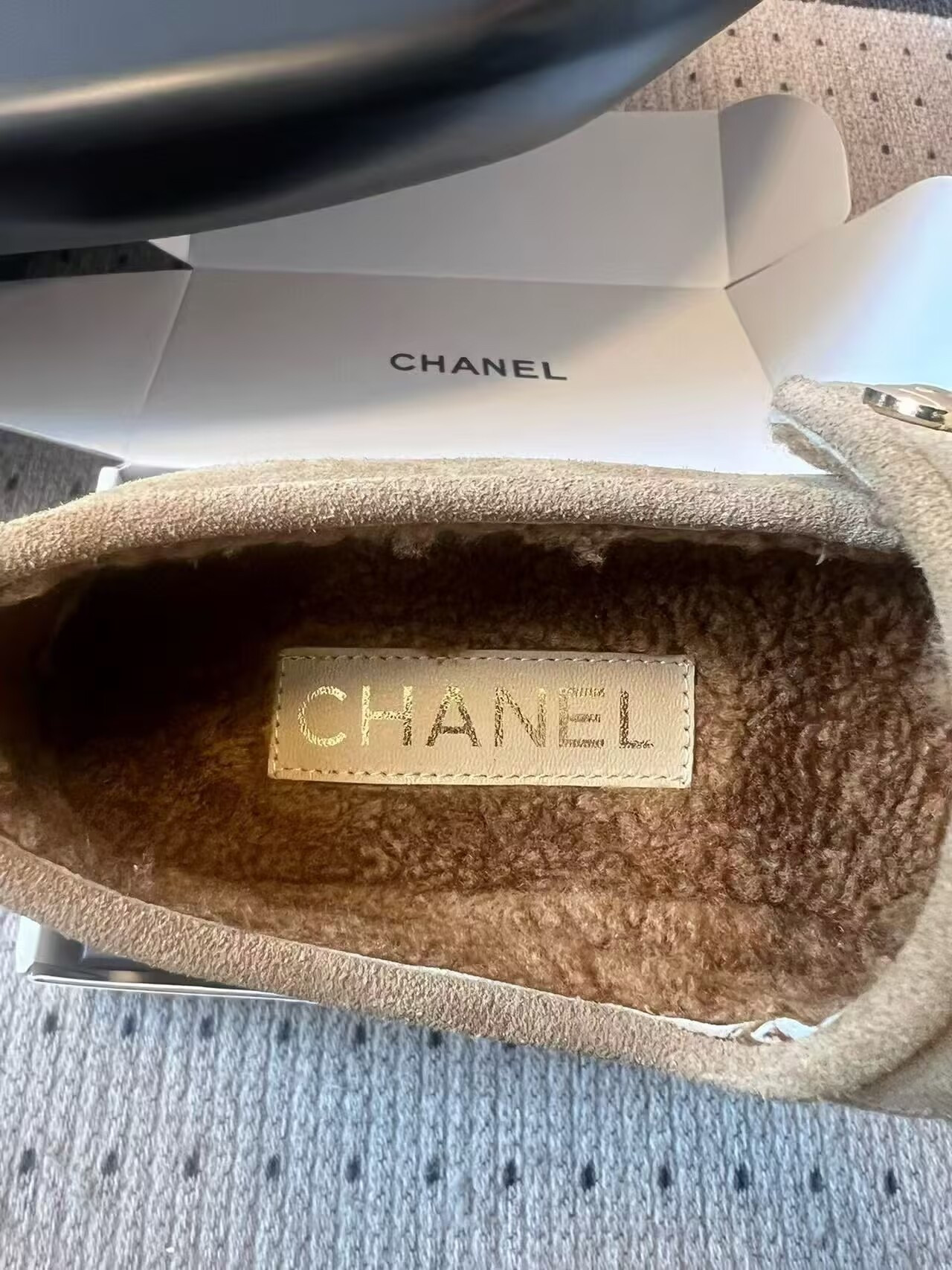 UA Ch**el Mary Jane in Shearling