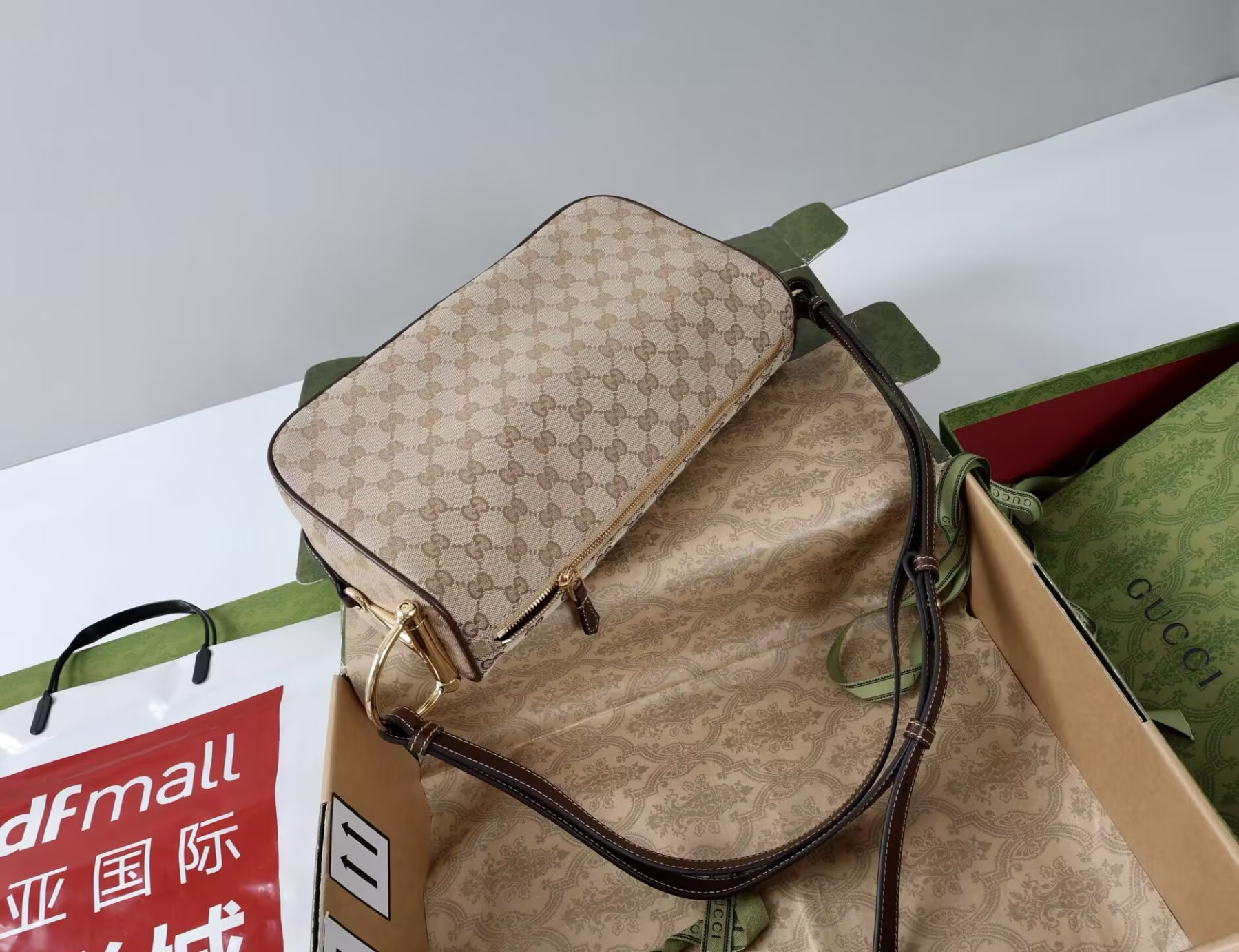 Gvc*1 half horsebit medium shoulder bag without box 31.5x17x12cm